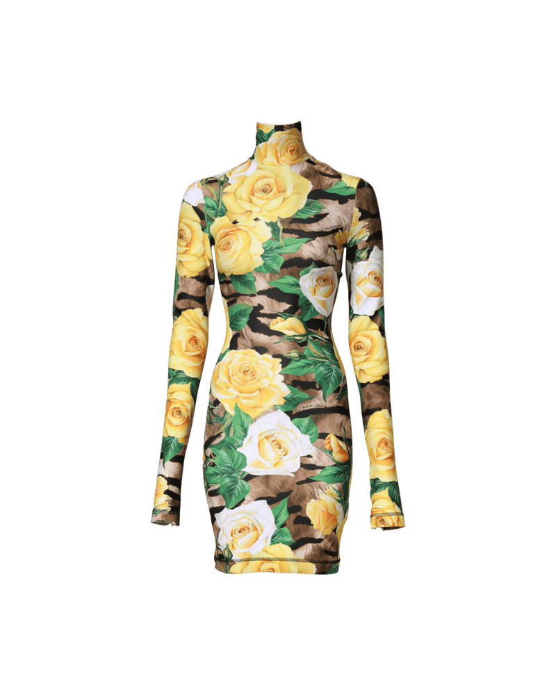 Dolce & Gabbana Multicolor Floral Print Sheath Mini Dress Glam Steals