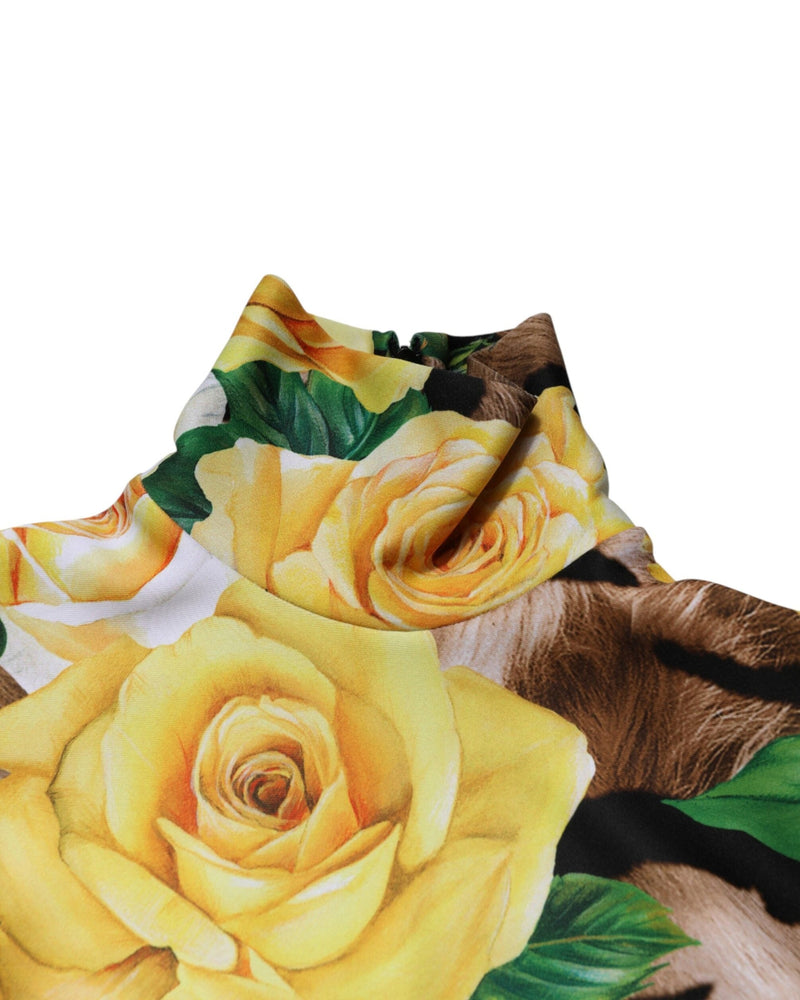 Dolce & Gabbana Multicolor Floral Print Sheath Mini Dress Glam Steals