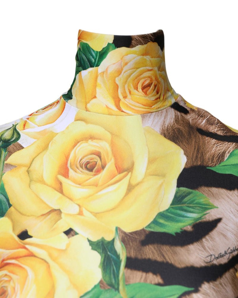 Dolce & Gabbana Multicolor Floral Print Sheath Mini Dress Glam Steals