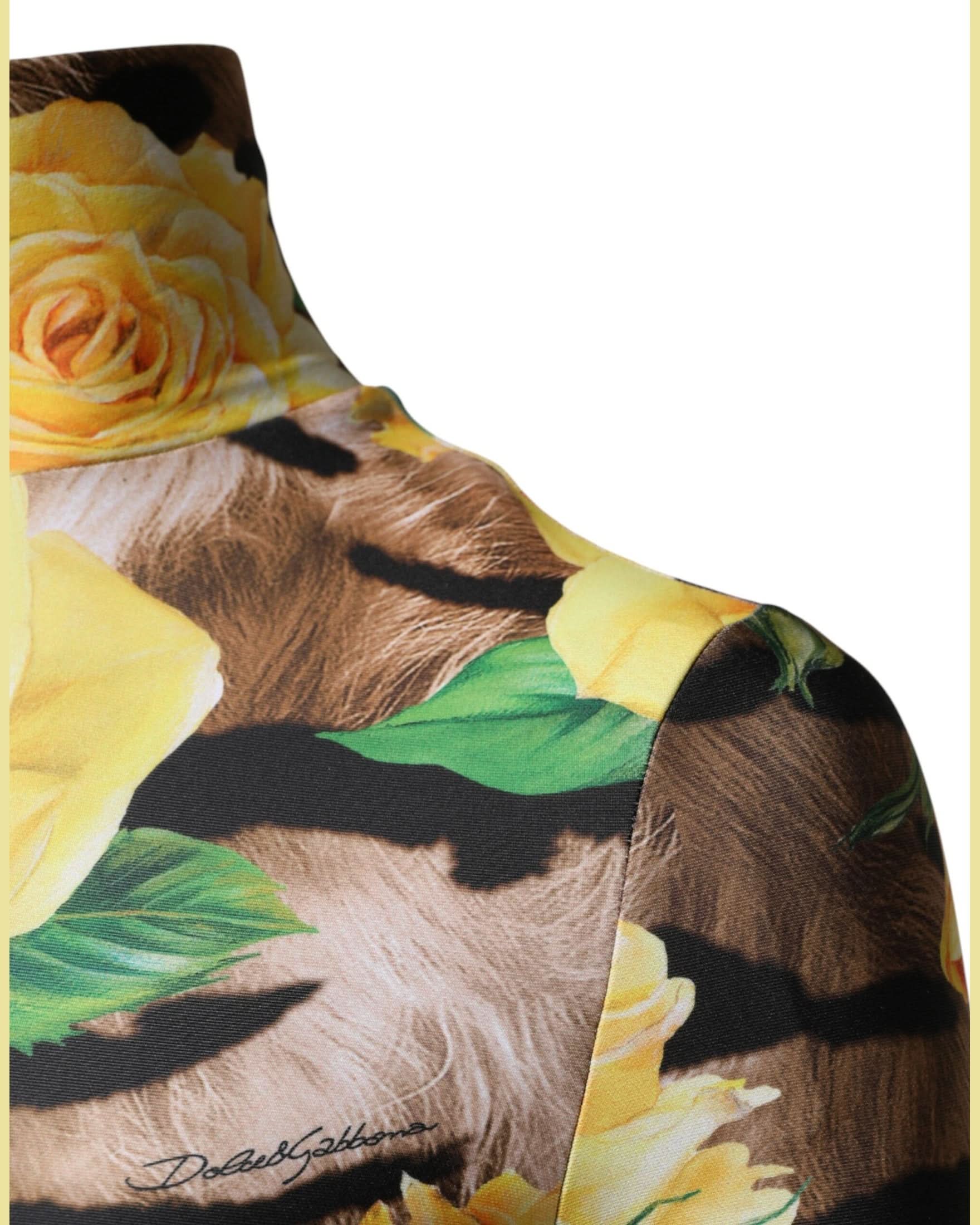Dolce & Gabbana Multicolor Floral Print Sheath Mini Dress Dresses
