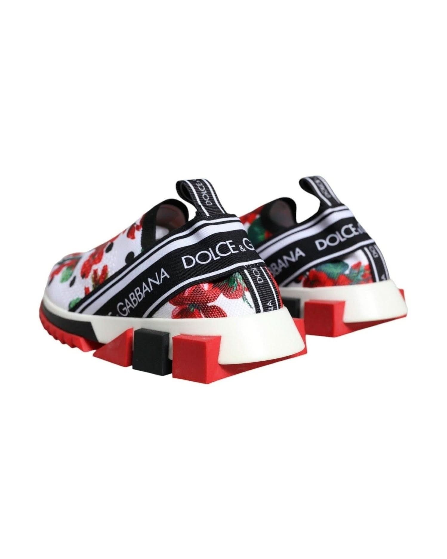 Dolce & Gabbana Multicolor Geranium Sorrento Sneakers Shoes Sneakers
