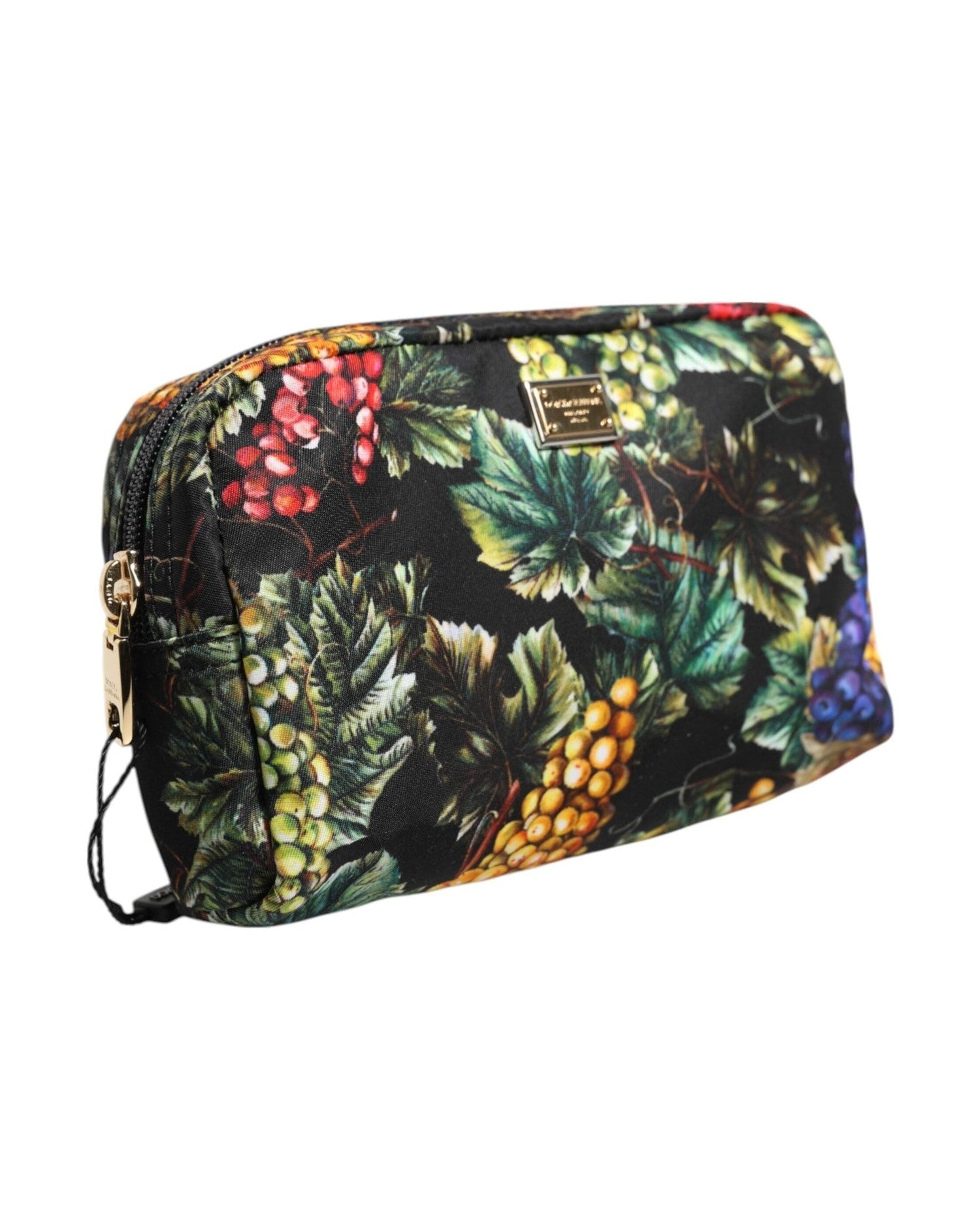 Dolce & Gabbana Multicolor Grape Print Clutch Logo Plaque Pouch Bag Clutch Bags