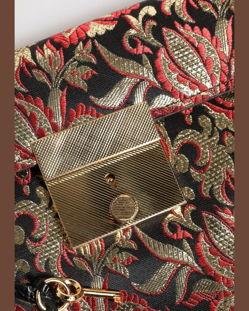 Dolce & Gabbana Multicolor Jacquard Floral Document Briefcase Bag Briefcases