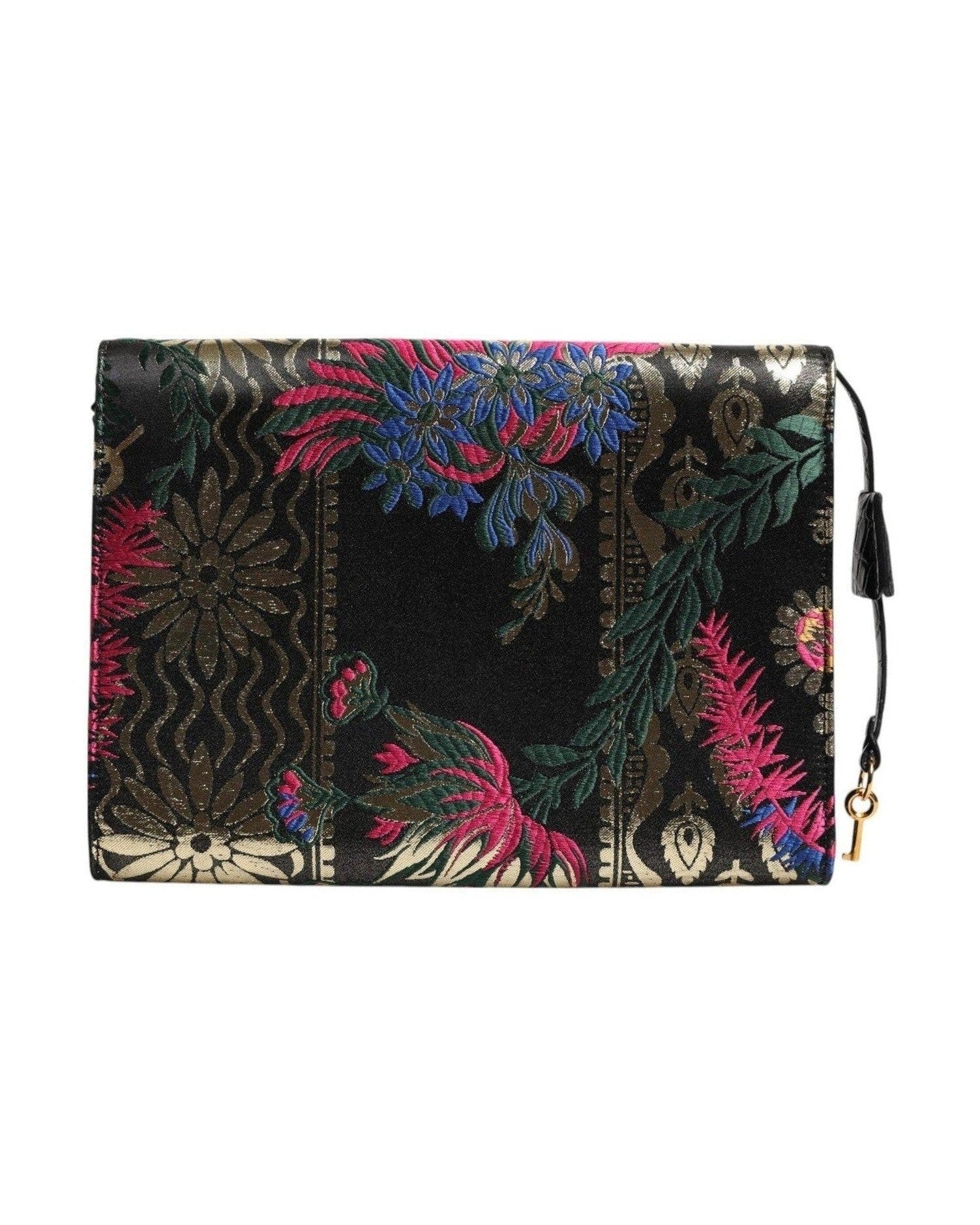 Dolce & Gabbana Multicolor Jacquard Floral Document Briefcase Bag Briefcases