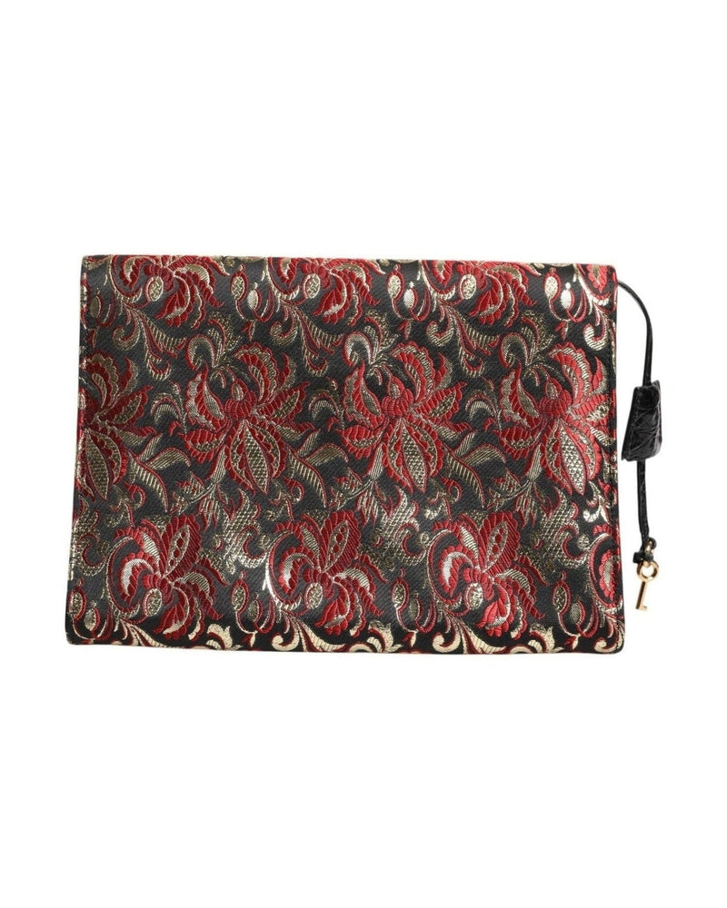 Dolce & Gabbana Multicolor Jacquard Floral Document Briefcase Bag Briefcases