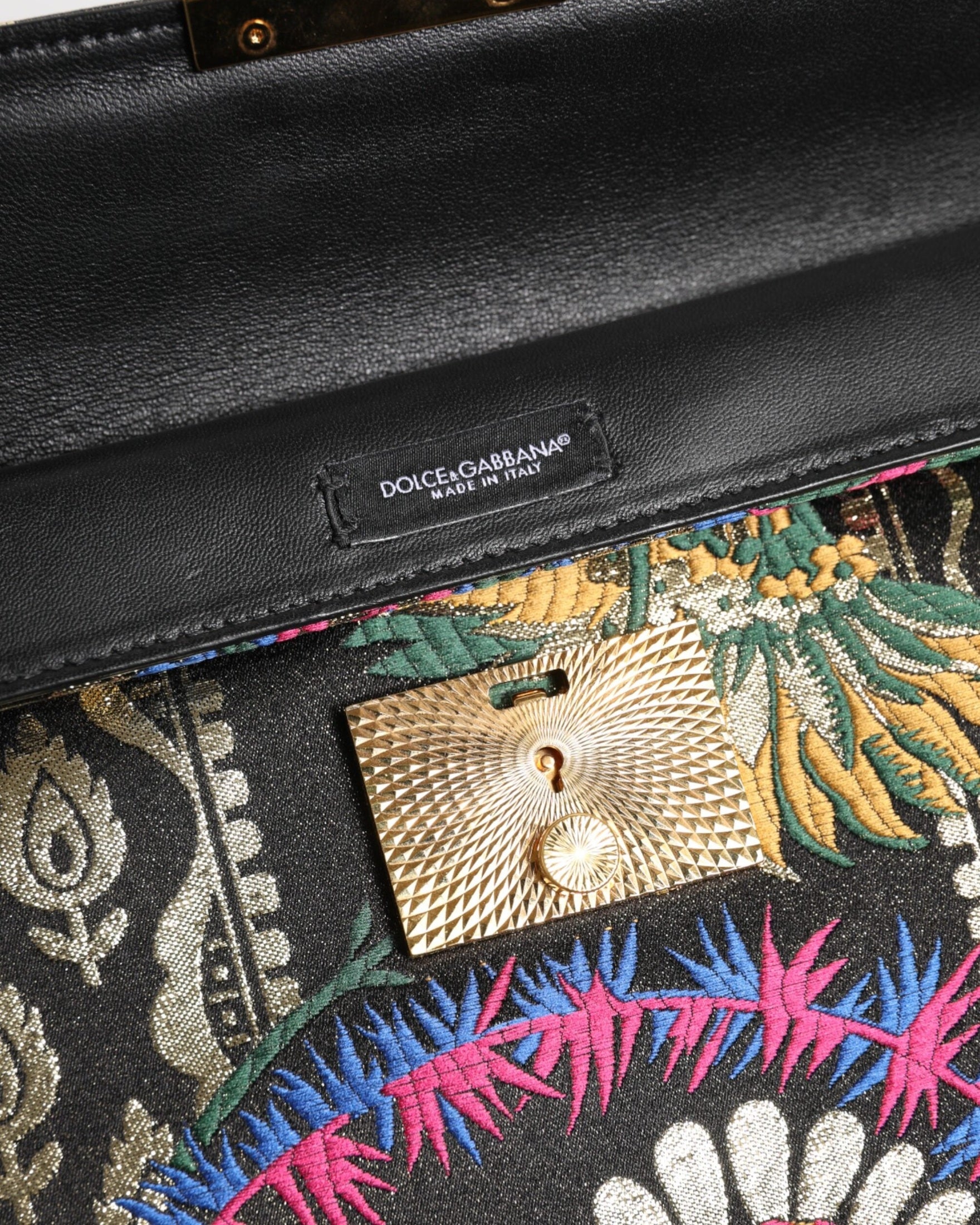 Dolce & Gabbana Multicolor Jacquard Floral Document Briefcase Bag Glam Steals