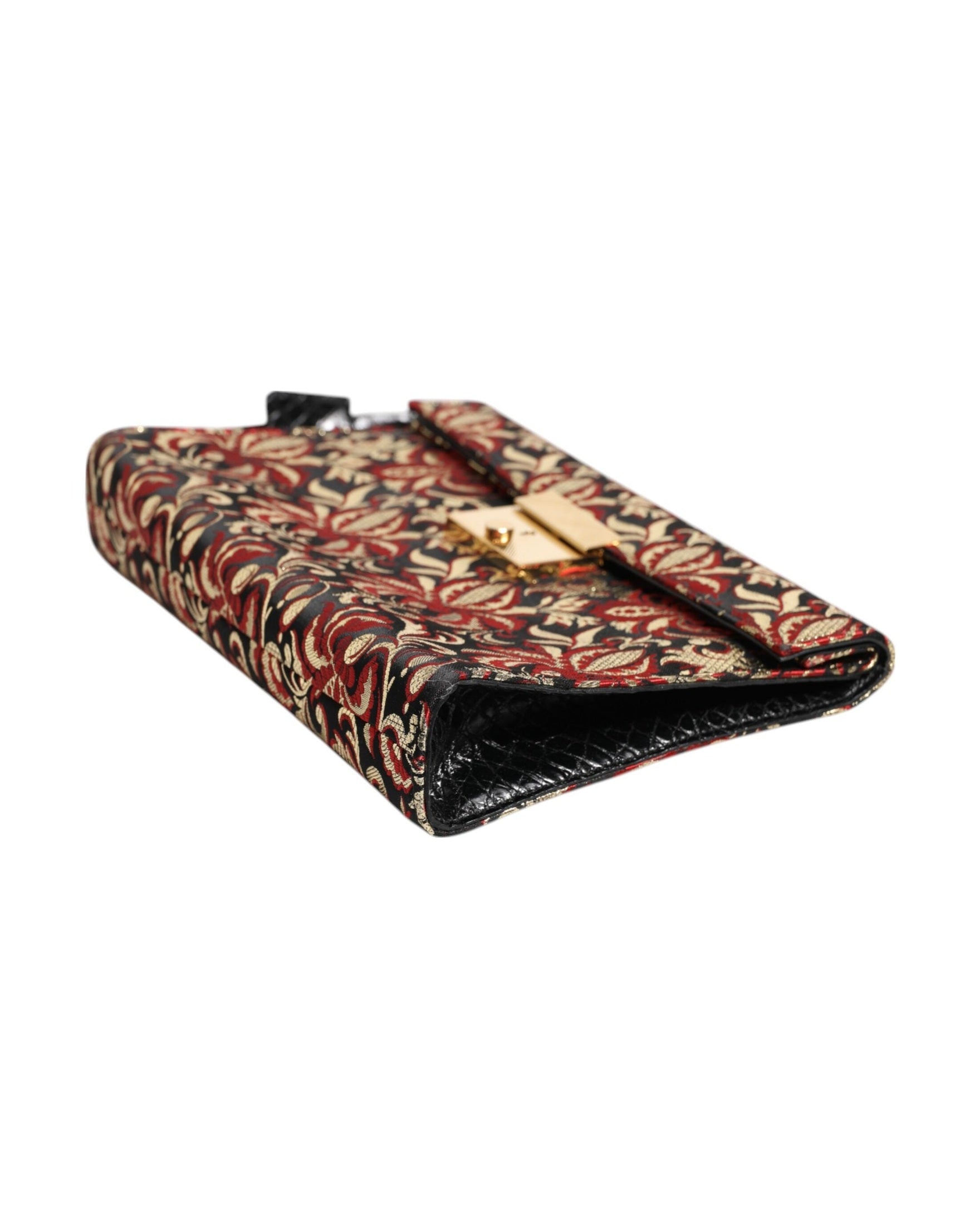 Dolce & Gabbana Multicolor Jacquard Floral Document Briefcase Bag Glam Steals