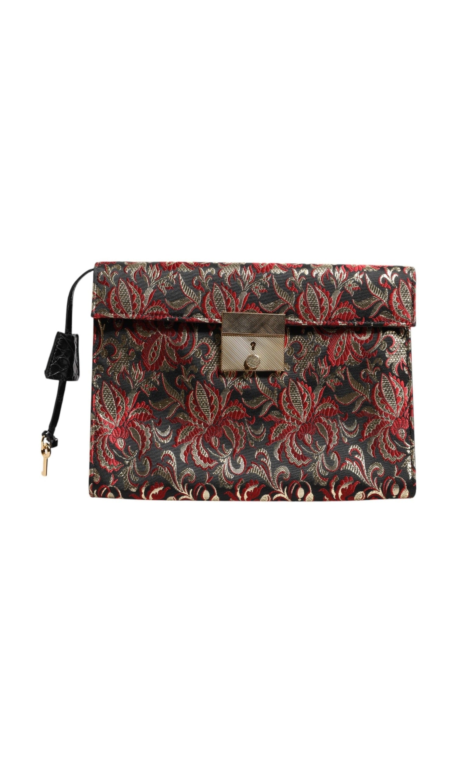 Dolce & Gabbana Multicolor Jacquard Floral Document Briefcase Bag Glam Steals