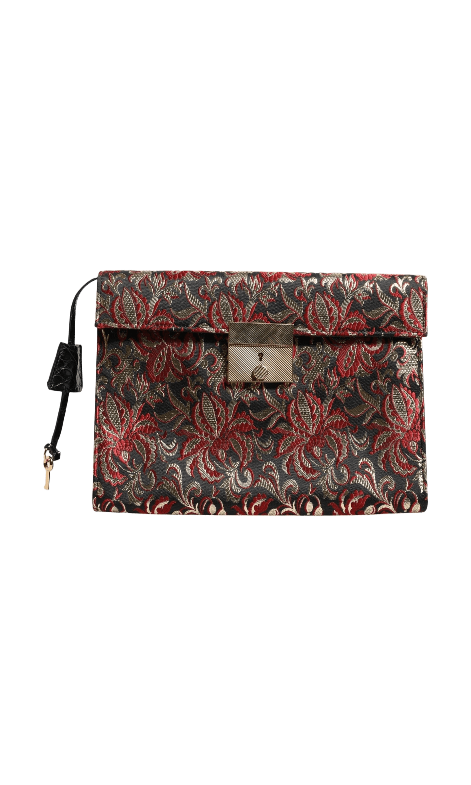 Dolce & Gabbana Multicolor Jacquard Floral Document Briefcase Bag Glam Steals