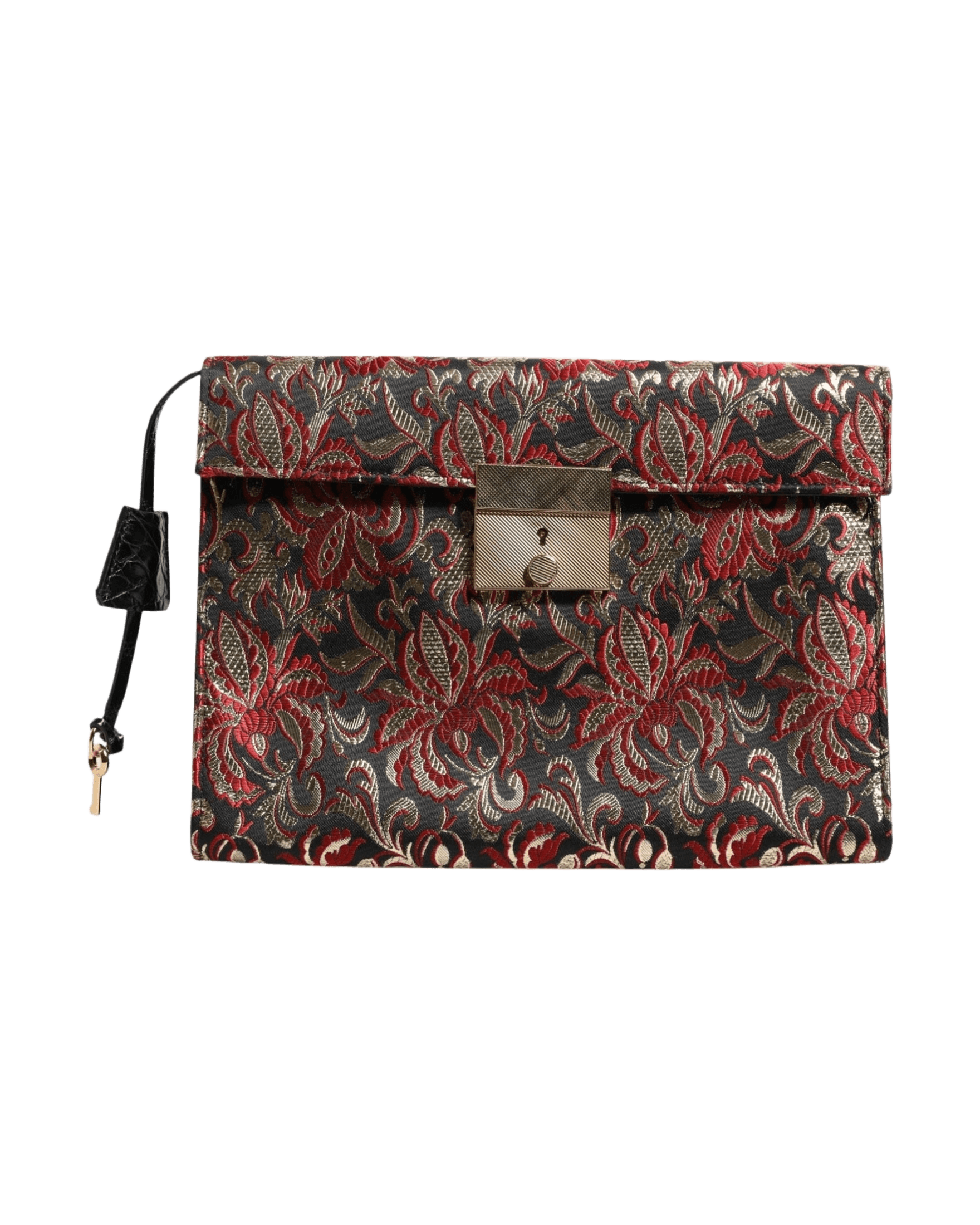 Dolce & Gabbana Multicolor Jacquard Floral Document Briefcase Bag Glam Steals