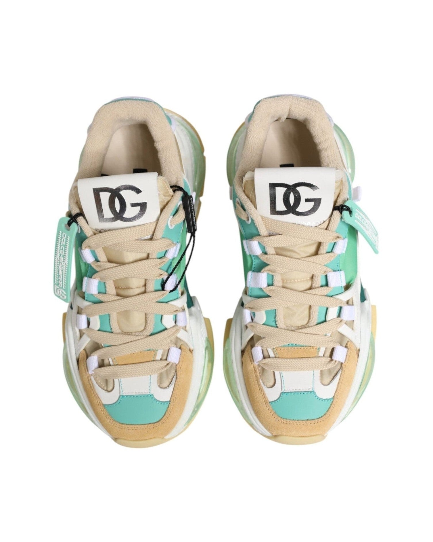 Dolce & Gabbana Multicolor Leather Airmaster Low Top Sneakers Shoes Glam Steals