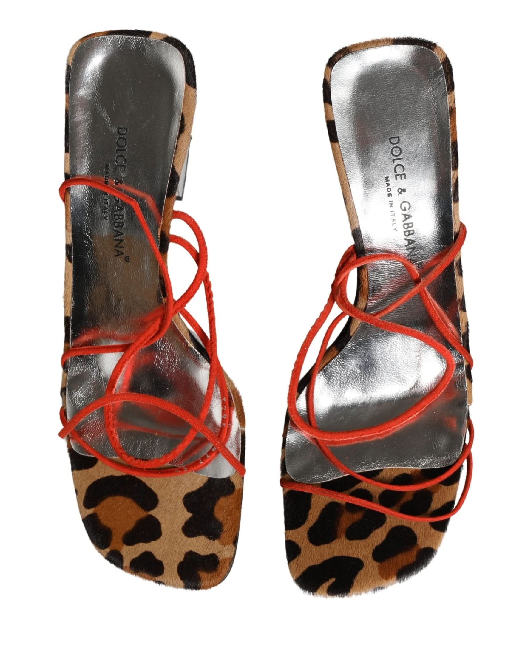 Dolce & Gabbana Multicolor Leather Block Heels Glam Steals
