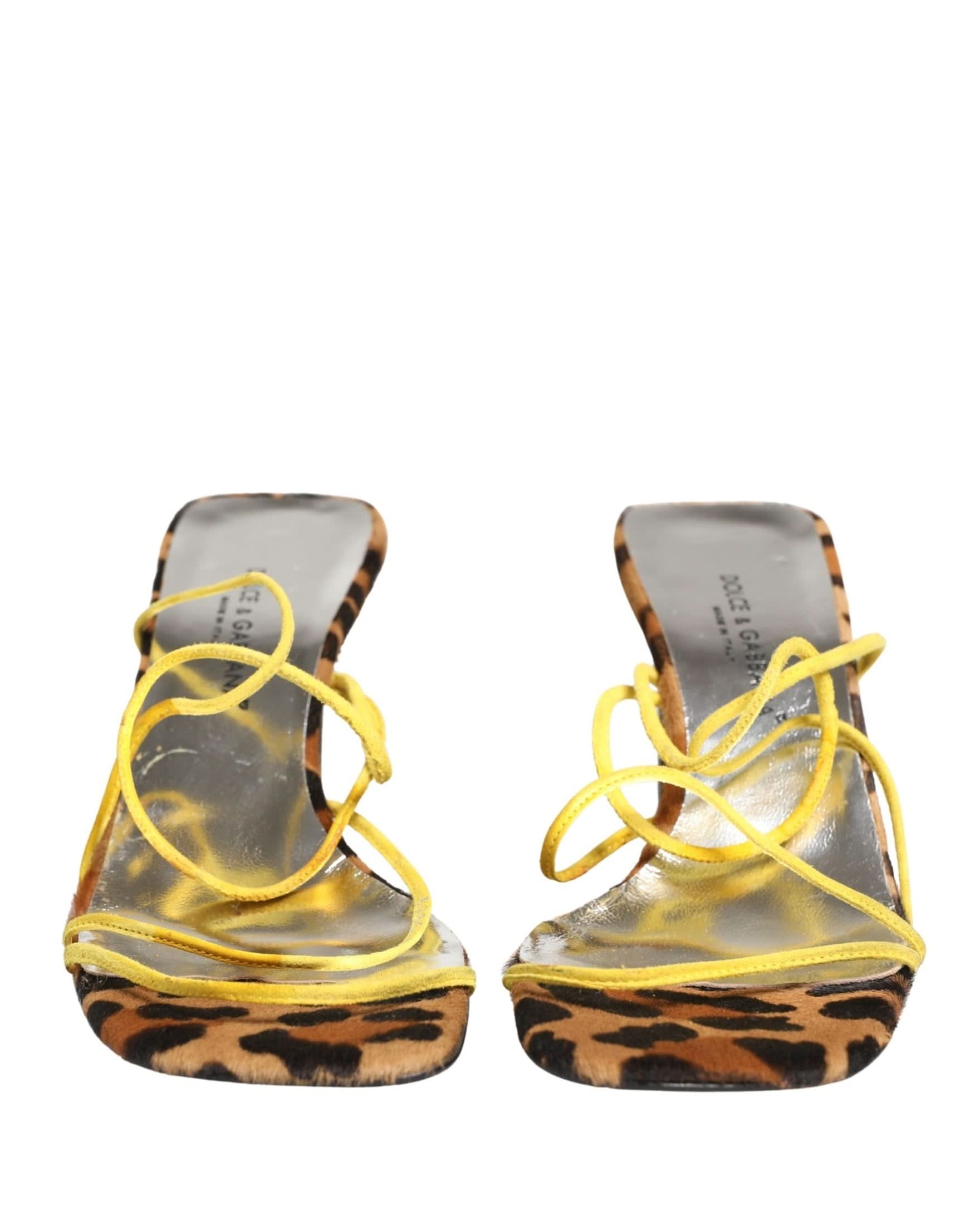 Dolce & Gabbana Multicolor Leather Block Heels Glam Steals