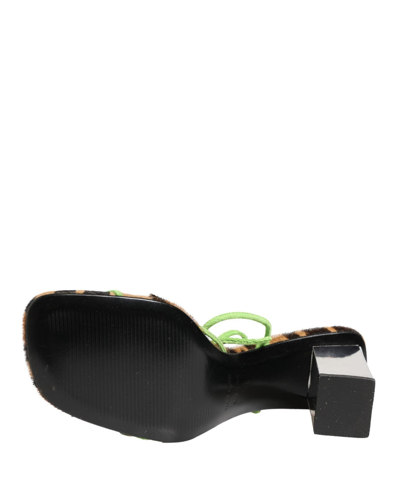 Dolce & Gabbana Multicolor Leather Block Heels Glam Steals