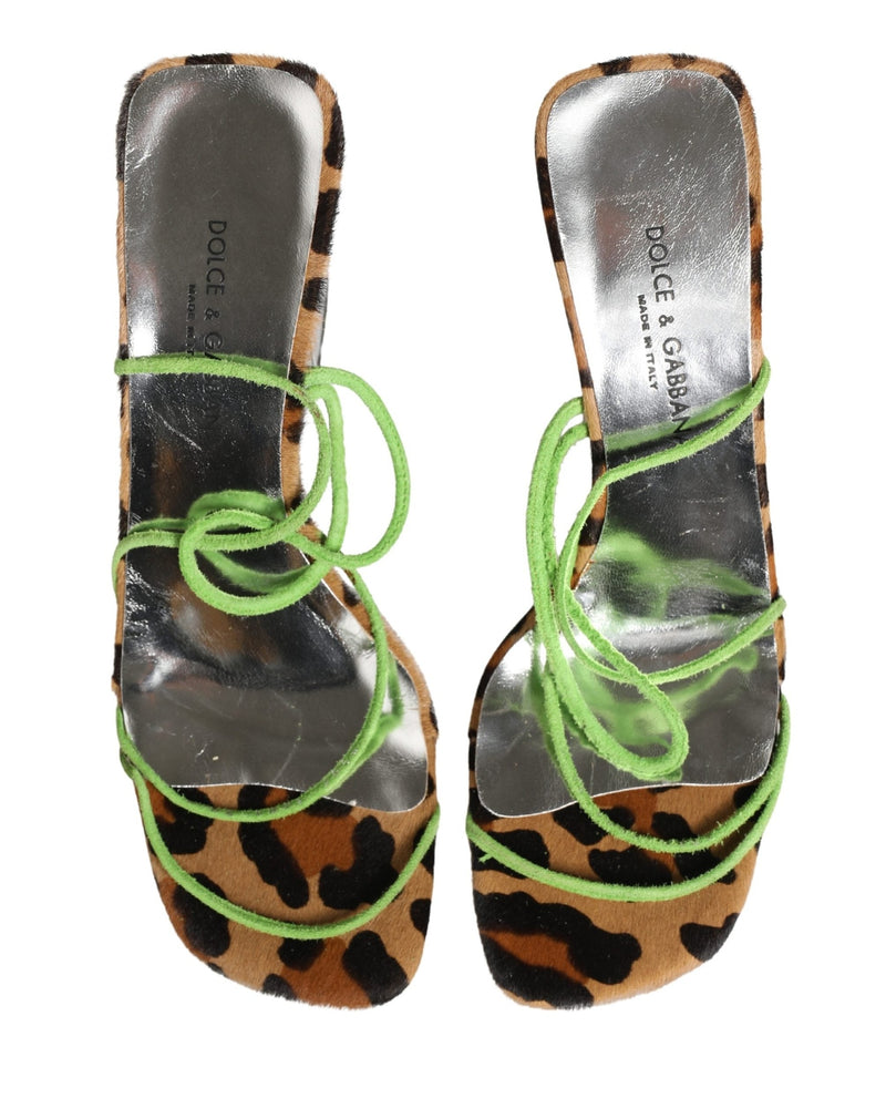 Dolce & Gabbana Multicolor Leather Block Heels Glam Steals