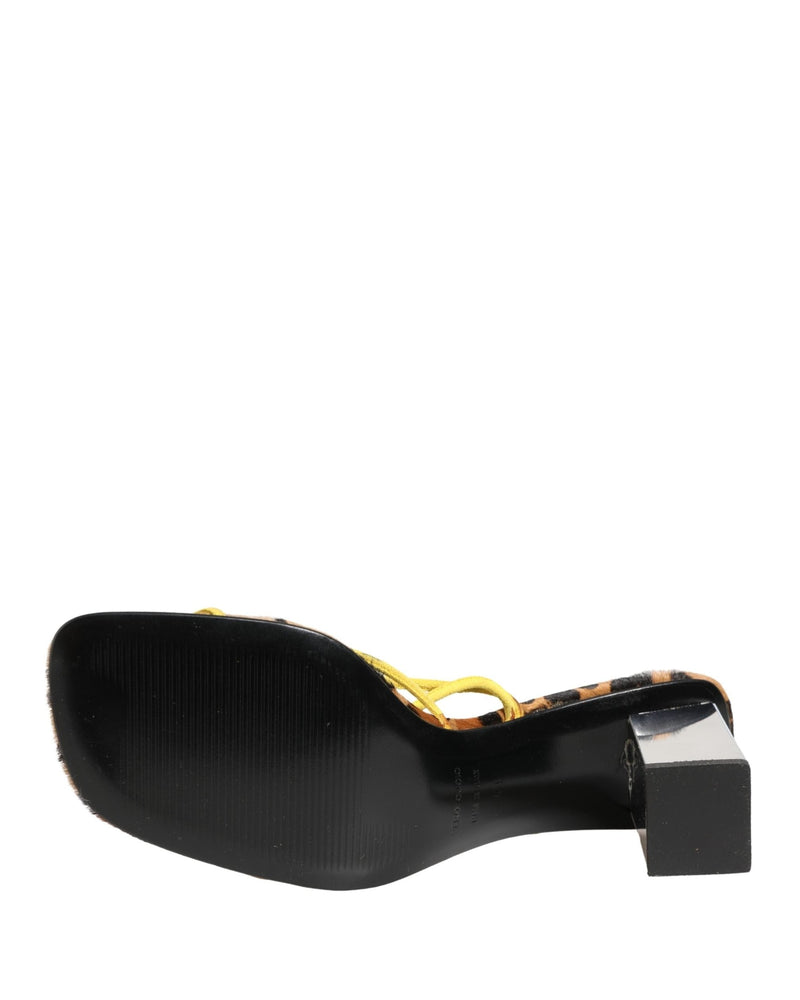 Dolce & Gabbana Multicolor Leather Block Heels Glam Steals