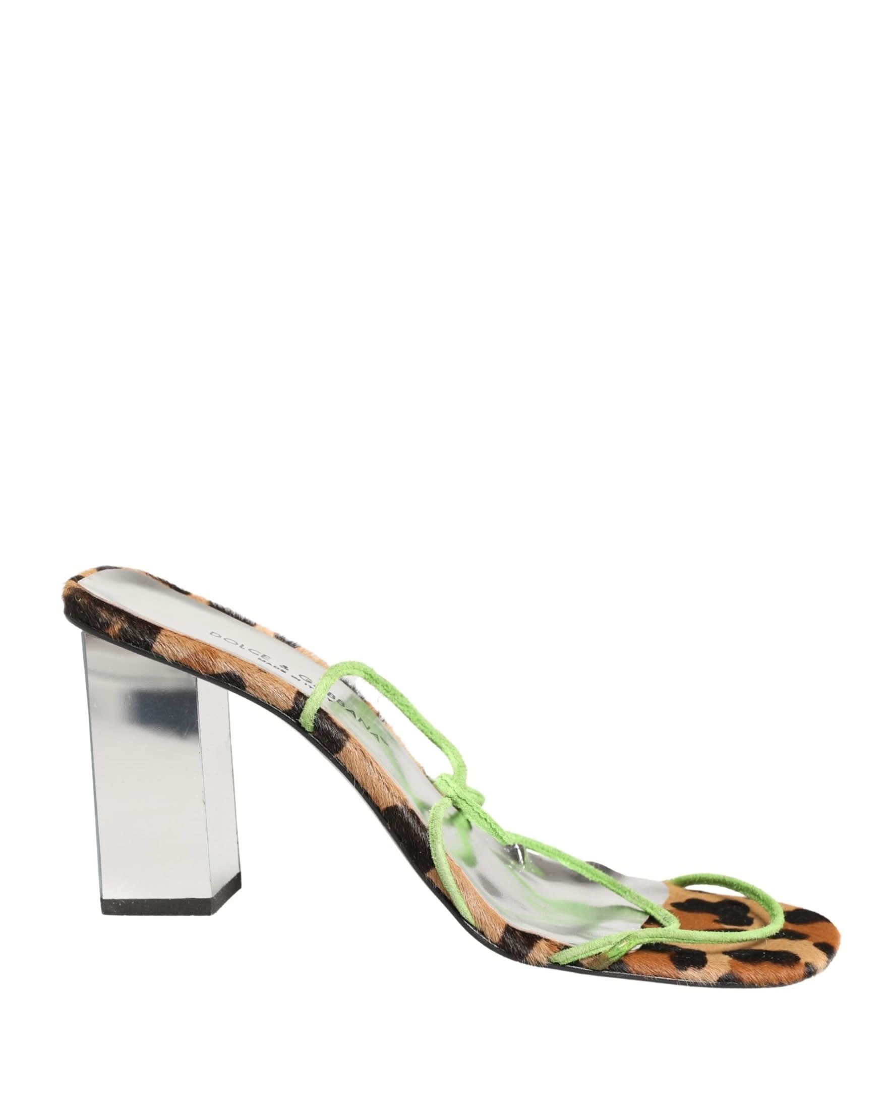 Dolce & Gabbana Multicolor Leather Block Heels Glam Steals