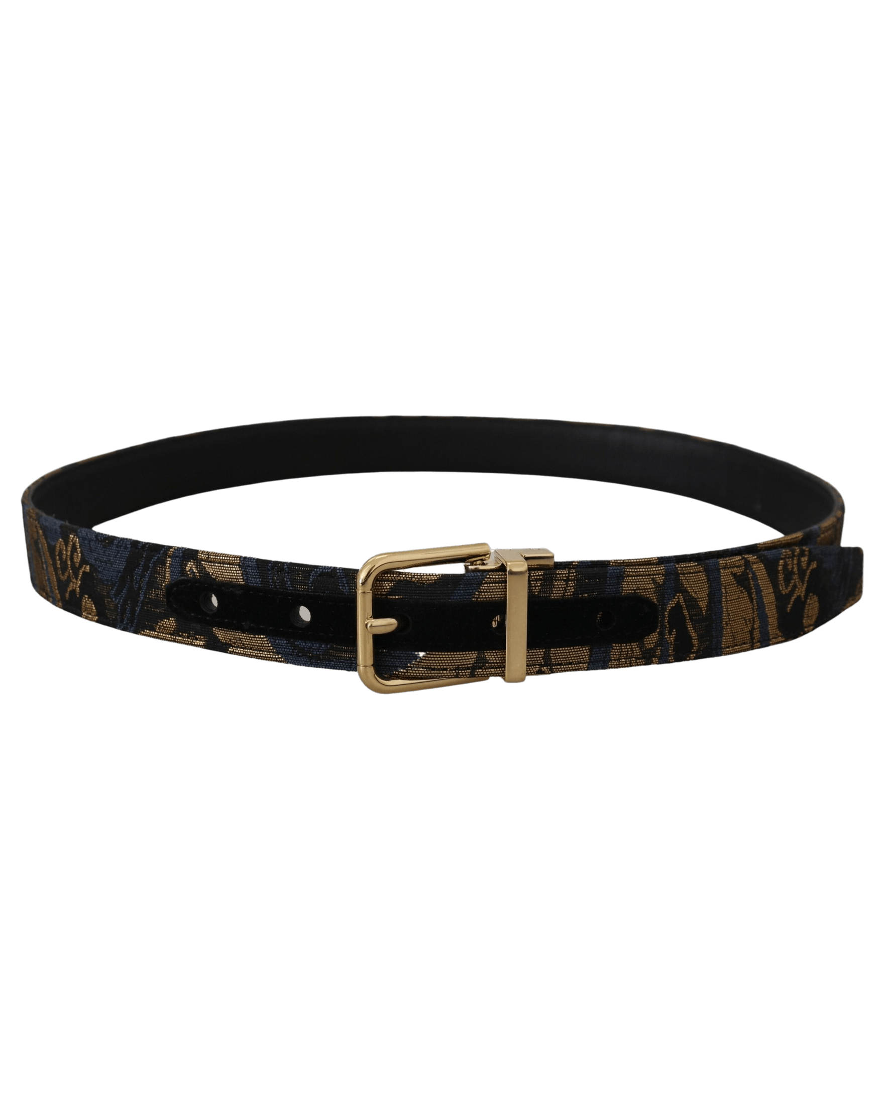 Dolce & Multicolor Gabbana Leather Jacquard Logo Buckle Belt Glam Steals