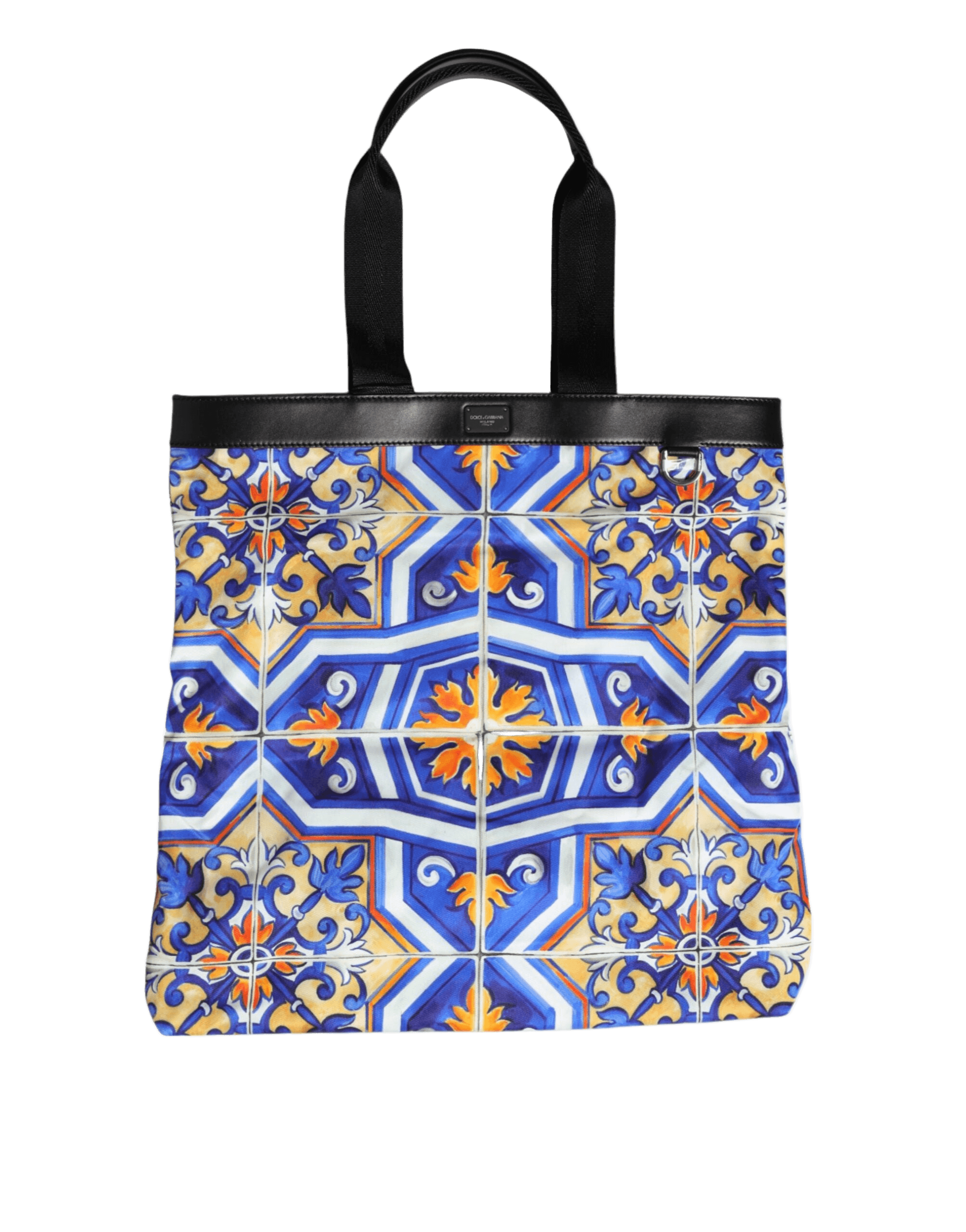 Dolce & Gabbana Multicolor Maiolica Print Tote Shoulder Strap Bag Glam Steals