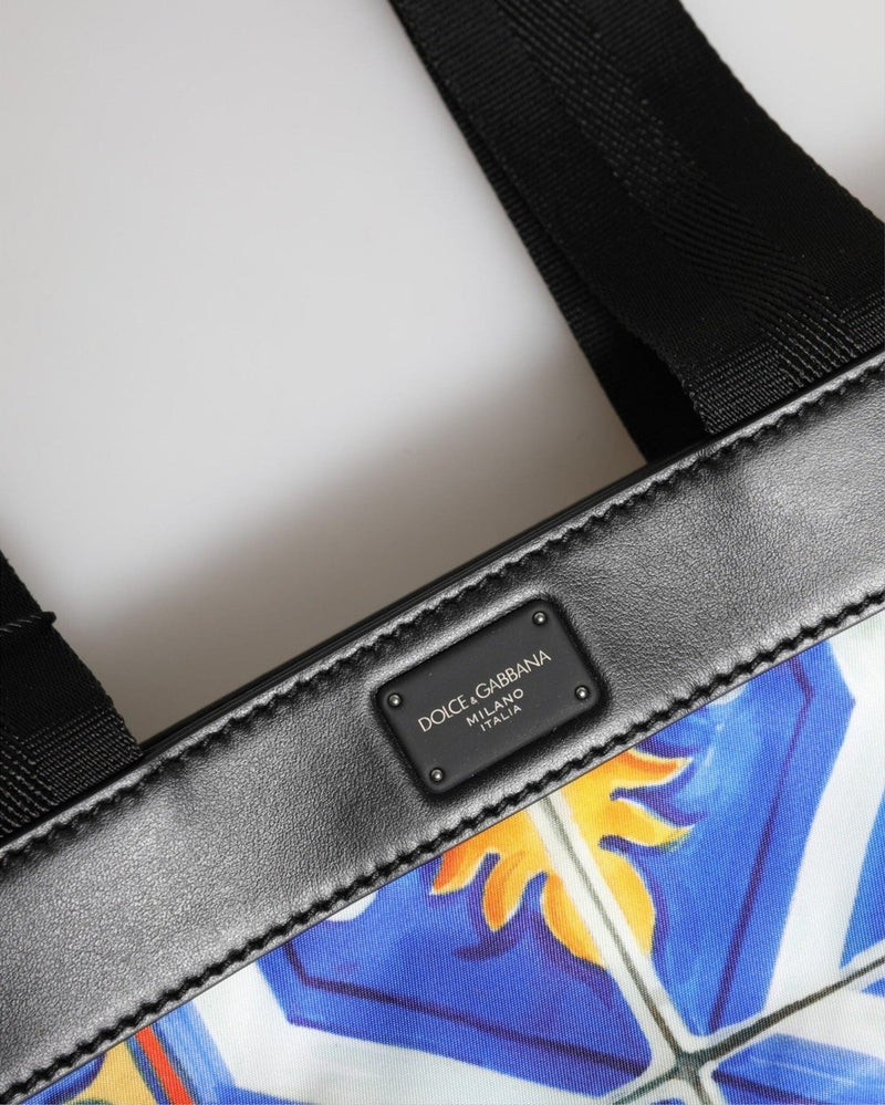 Dolce & Gabbana Multicolor Maiolica Print Tote Shoulder Strap Bag Glam Steals