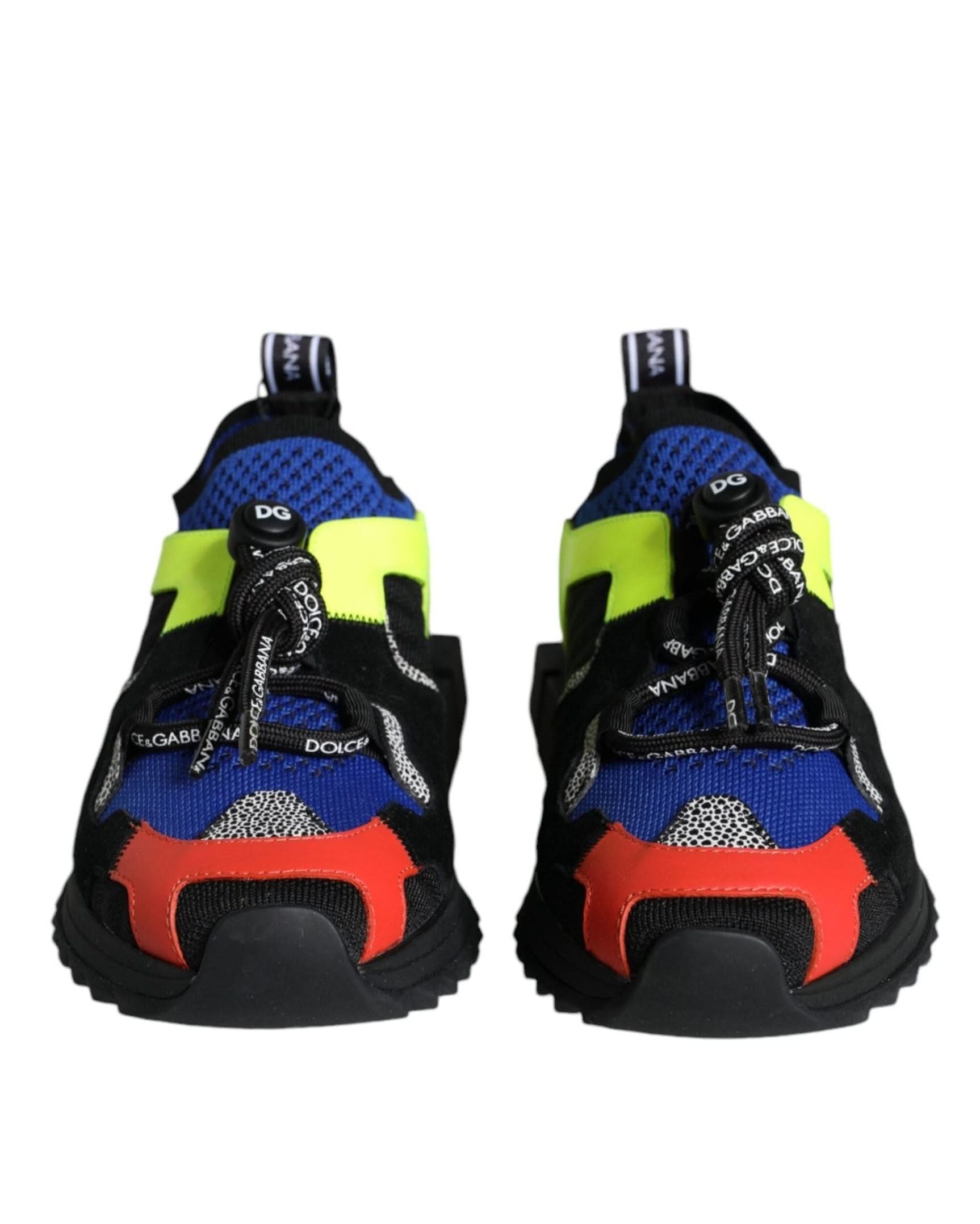 Dolce & Gabbana Multicolor Mesh Sorrento Trekking Shoes Sneakers