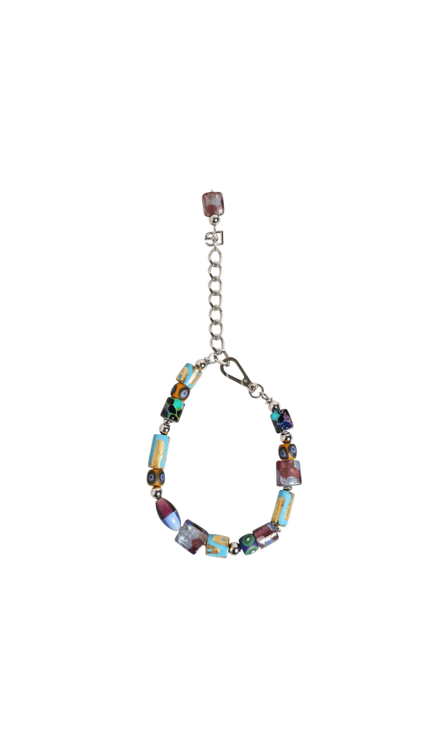 Dolce & Gabbana Multicolor Murano Glass Beads Brass Zamak Necklace Glam Steals