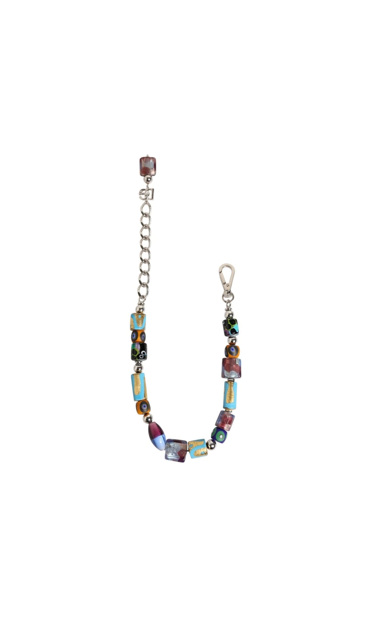 Dolce & Gabbana Multicolor Murano Glass Beads Brass Zamak Necklace Glam Steals