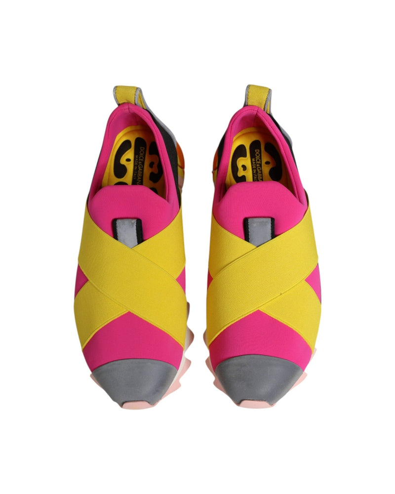 Dolce & Gabbana Multicolor Neoprene Elastic Ibiza Sneakers Shoes Glam Steals