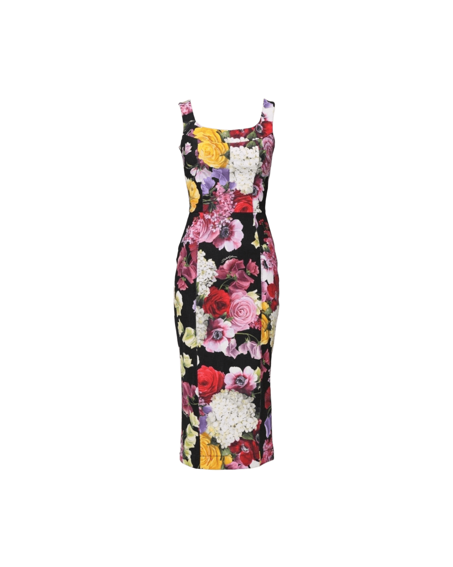 Dolce & Gabbana Multicolor Ortensia Patchwork Sheath Dress Glam Steals