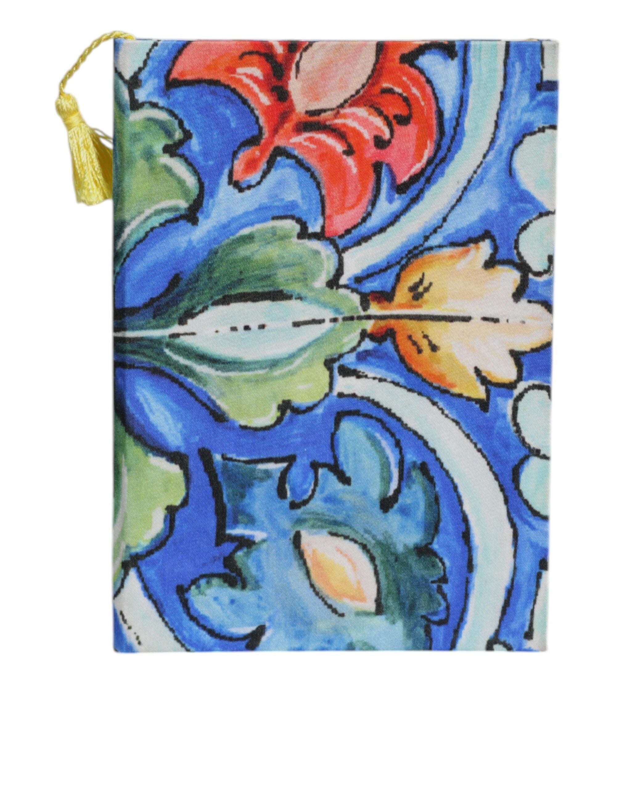 Dolce & Gabbana Multicolor Polyester Floral Siciliano Print Notebook Glam Steals