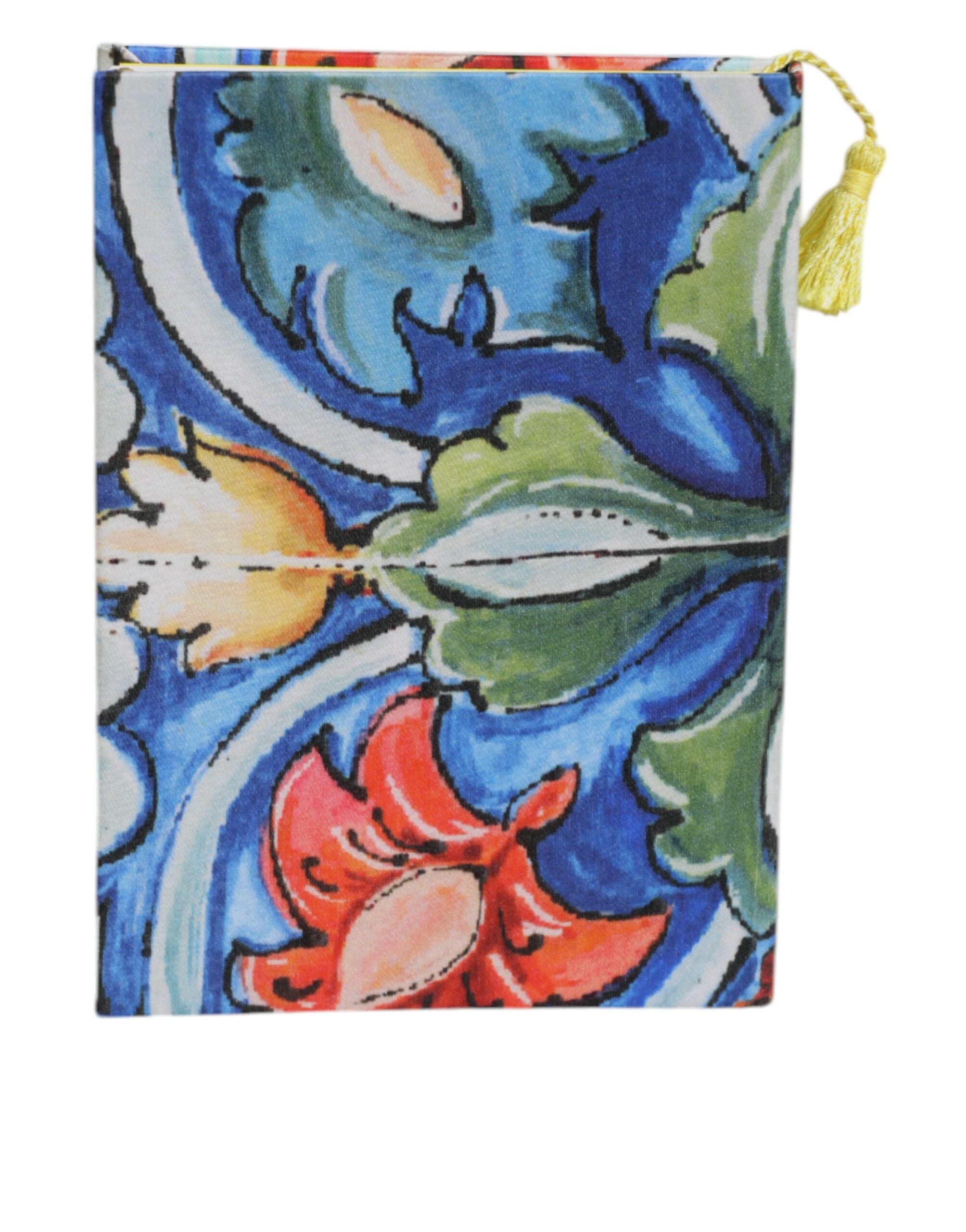 Dolce & Gabbana Multicolor Polyester Floral Siciliano Print Notebook Glam Steals
