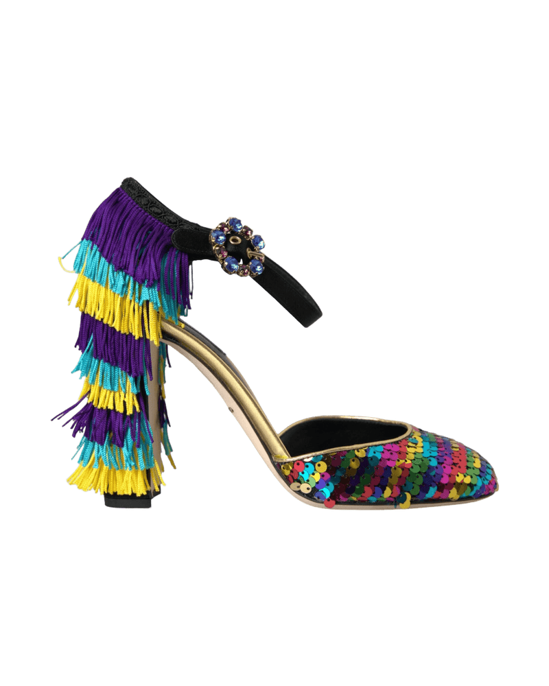 Dolce & Multicolor Gabbana Sequin Crystal Mary Jane Shoes Glam Steals