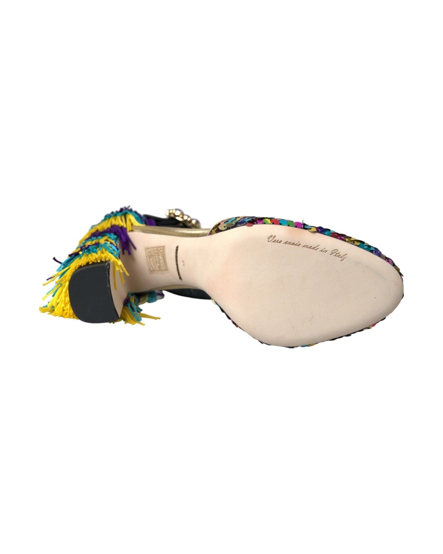 Dolce & Gabbana Multicolor Sequin Crystal Mary Jane Shoes Glam Steals