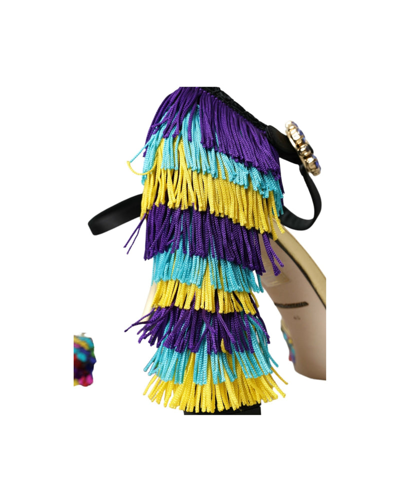 Dolce & Gabbana Multicolor Sequin Crystal Mary Jane Shoes Glam Steals