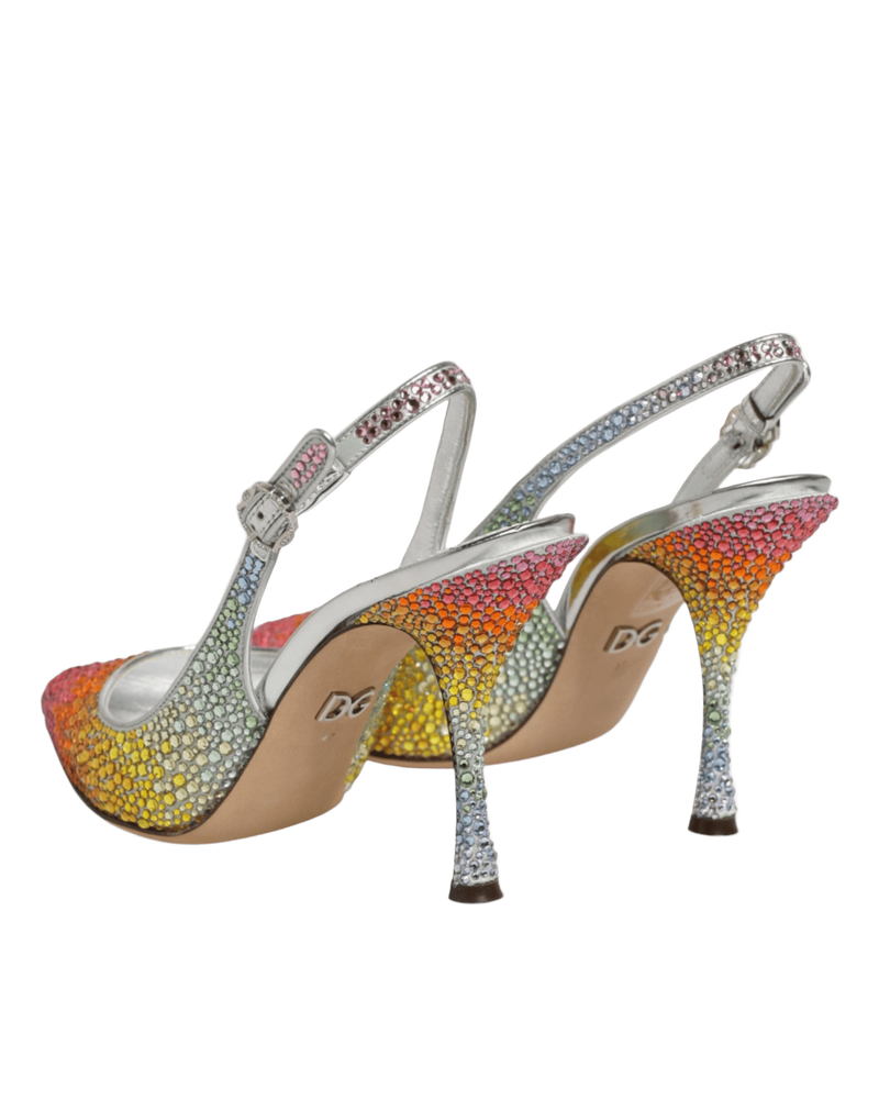 Dolce & Gabbana Multicolor Sequin Slingback Pumps Shoes Glam Steals