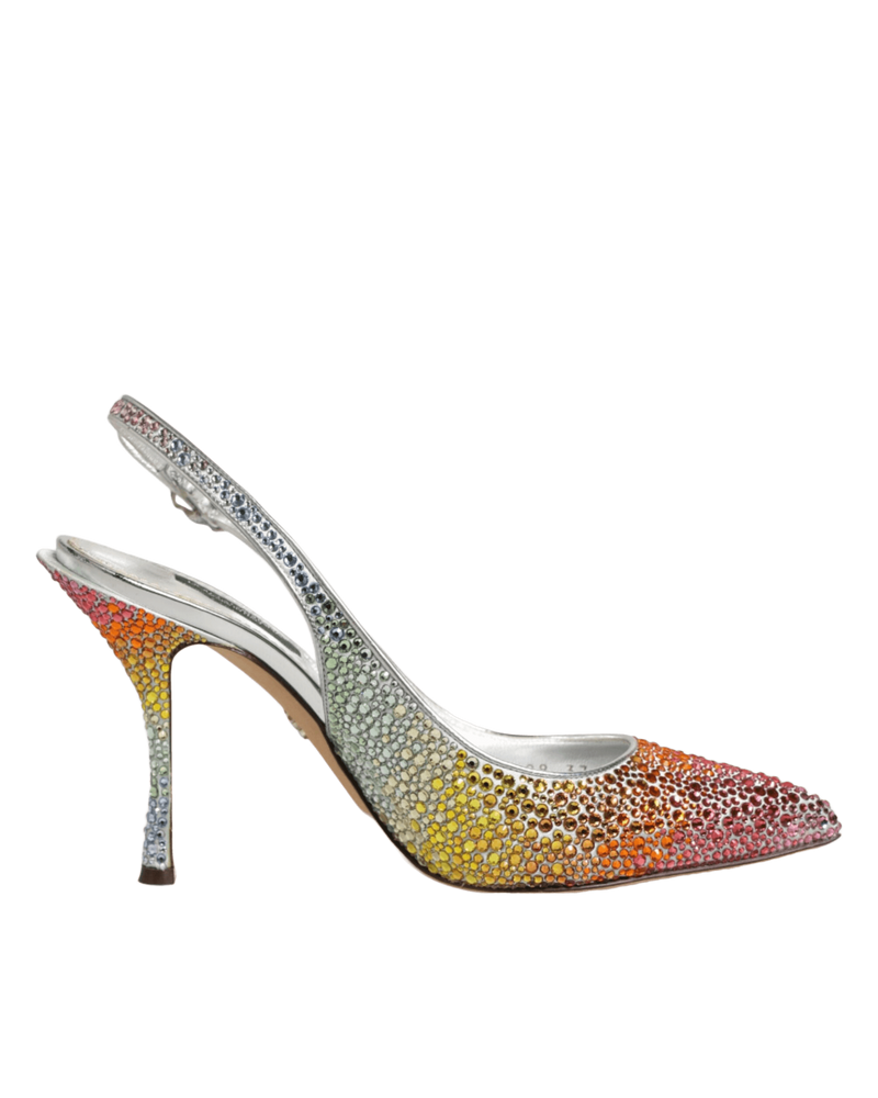 Dolce & Gabbana Multicolor Sequin Slingback Pumps Shoes Glam Steals
