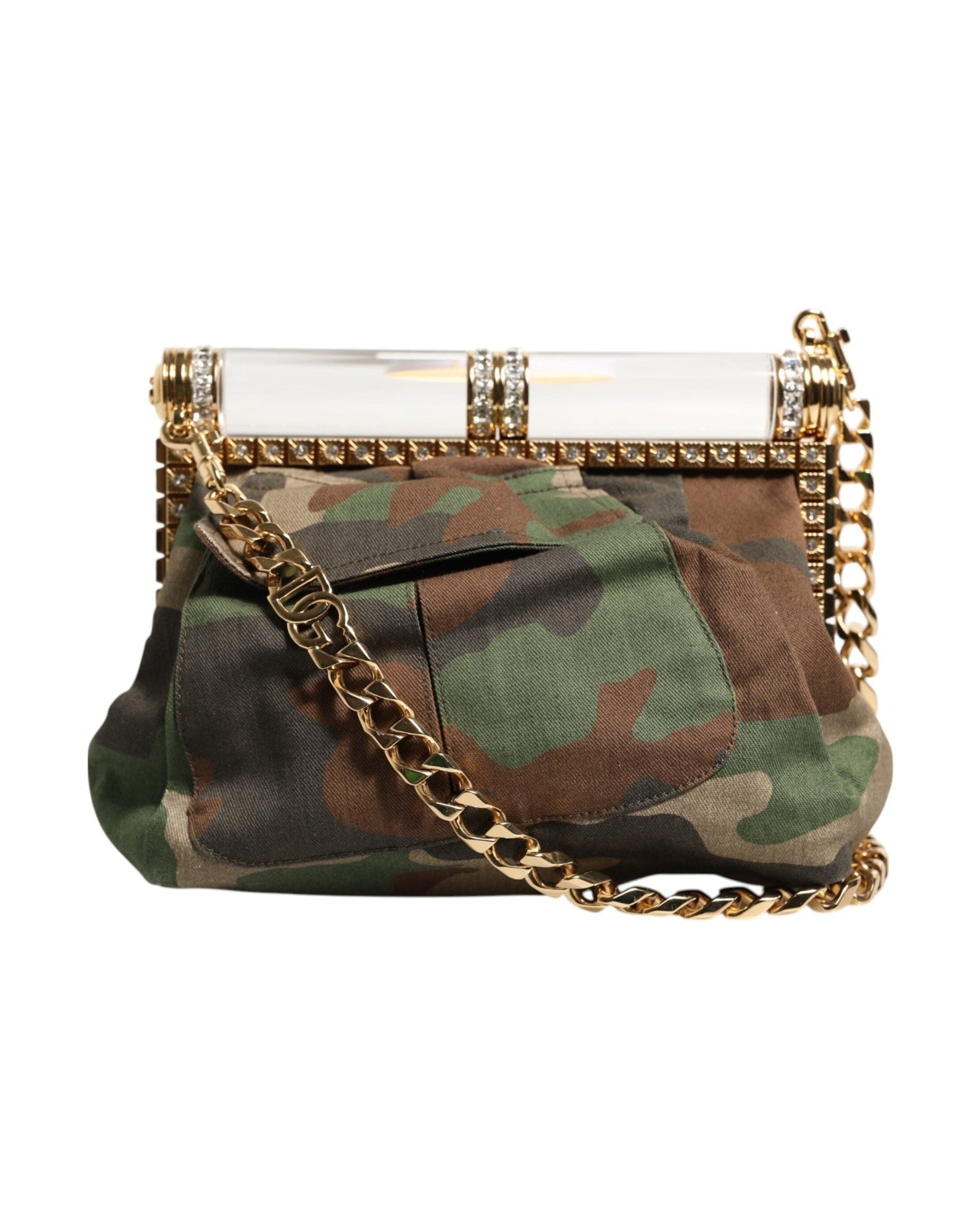 Dolce & Gabbana Multicolor Sicily Medium Camouflage Shoulder Strap Bag Glam Steals