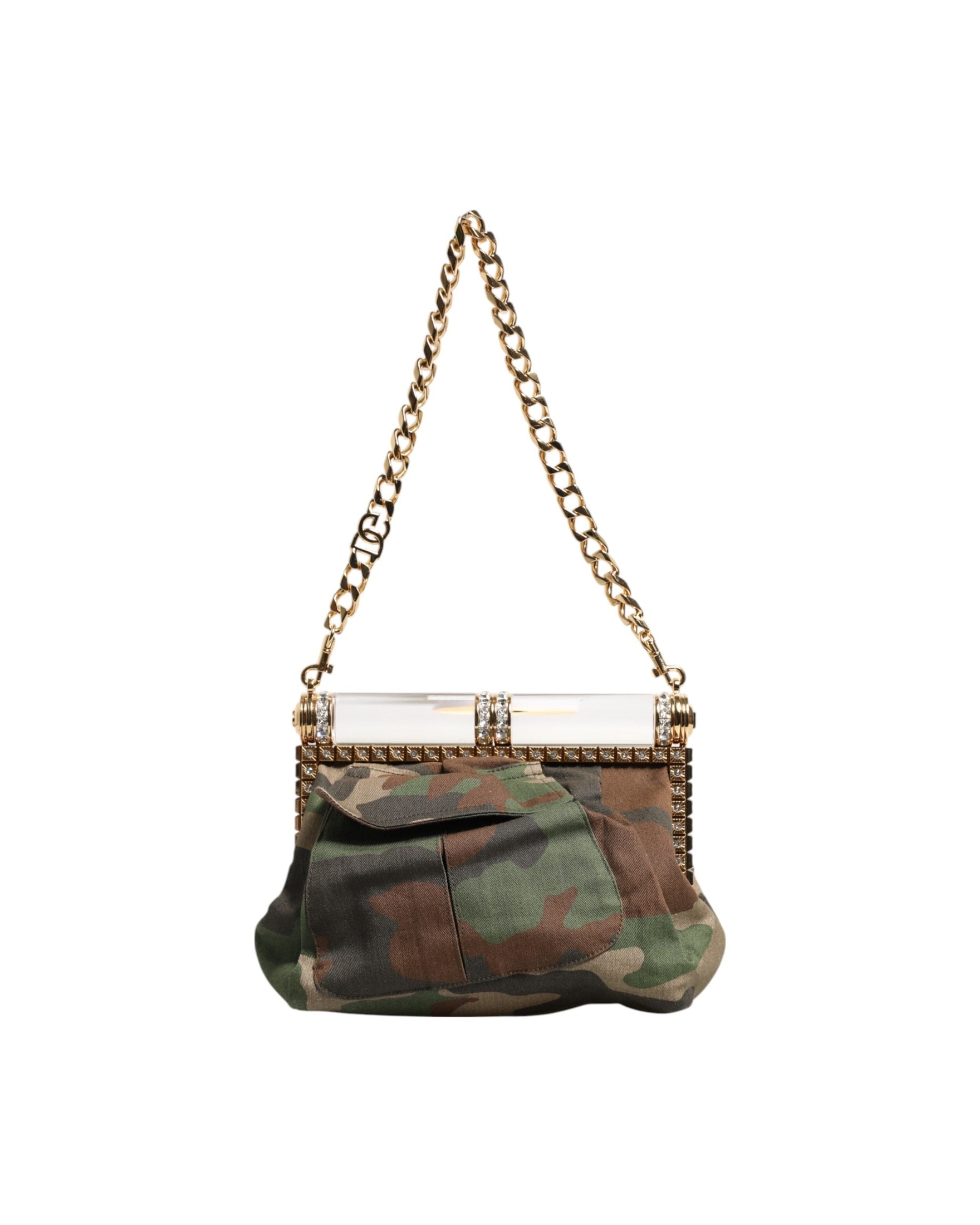 Dolce & Gabbana Multicolor Sicily Medium Camouflage Shoulder Strap Bag Glam Steals