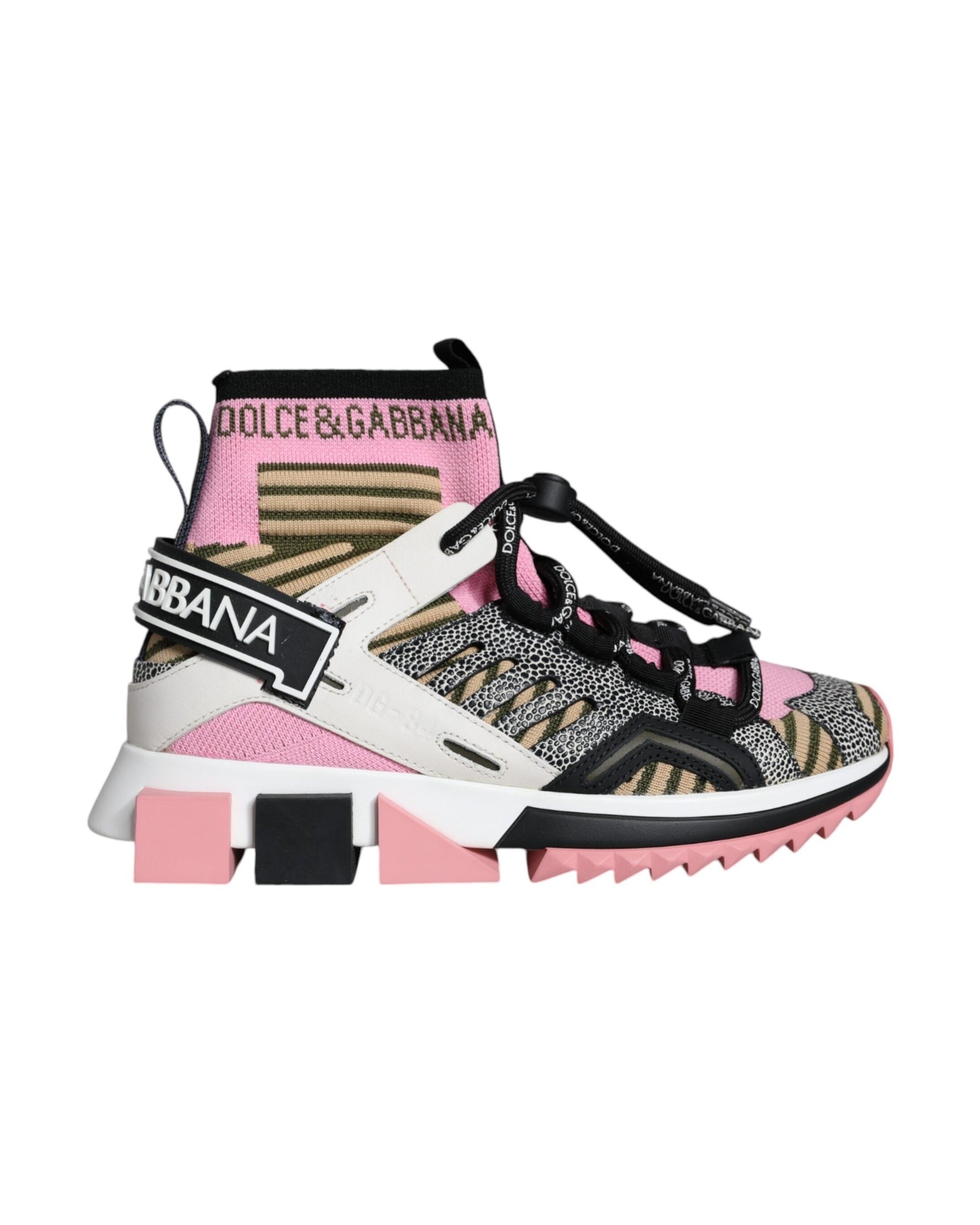 Dolce & Gabbana Multicolor Sorrento Socks Logo Sneakers Shoes Glam Steals