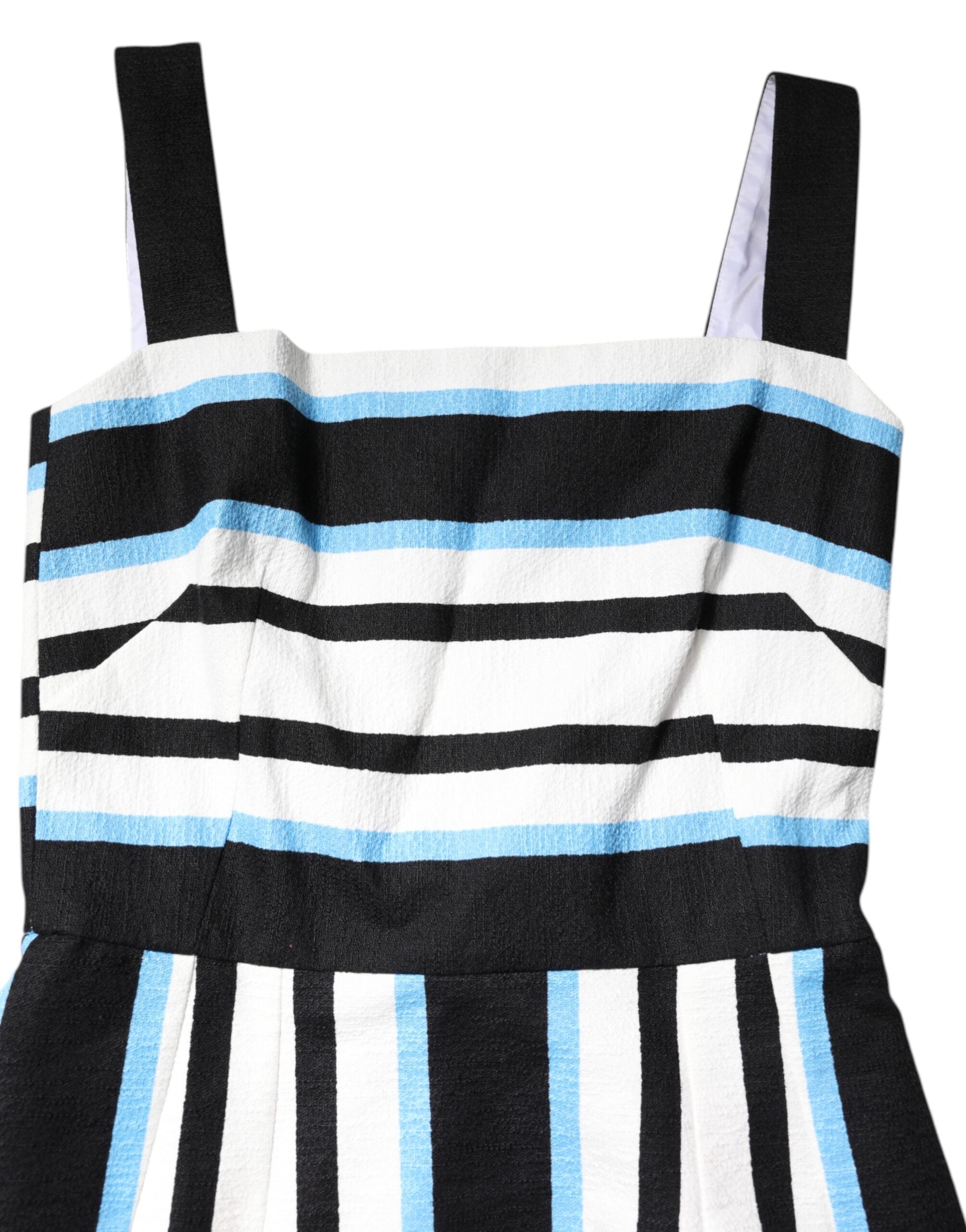 Dolce & Gabbana Multicolor Stripe Cashmere Sleeveless Dress Glam Steals