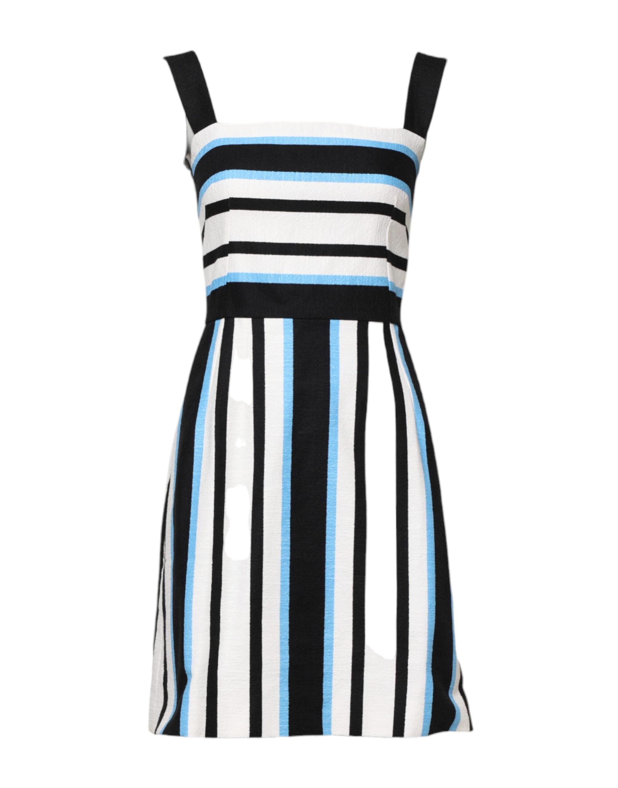 Dolce & Gabbana Multicolor Stripe Cashmere Sleeveless Dress Glam Steals