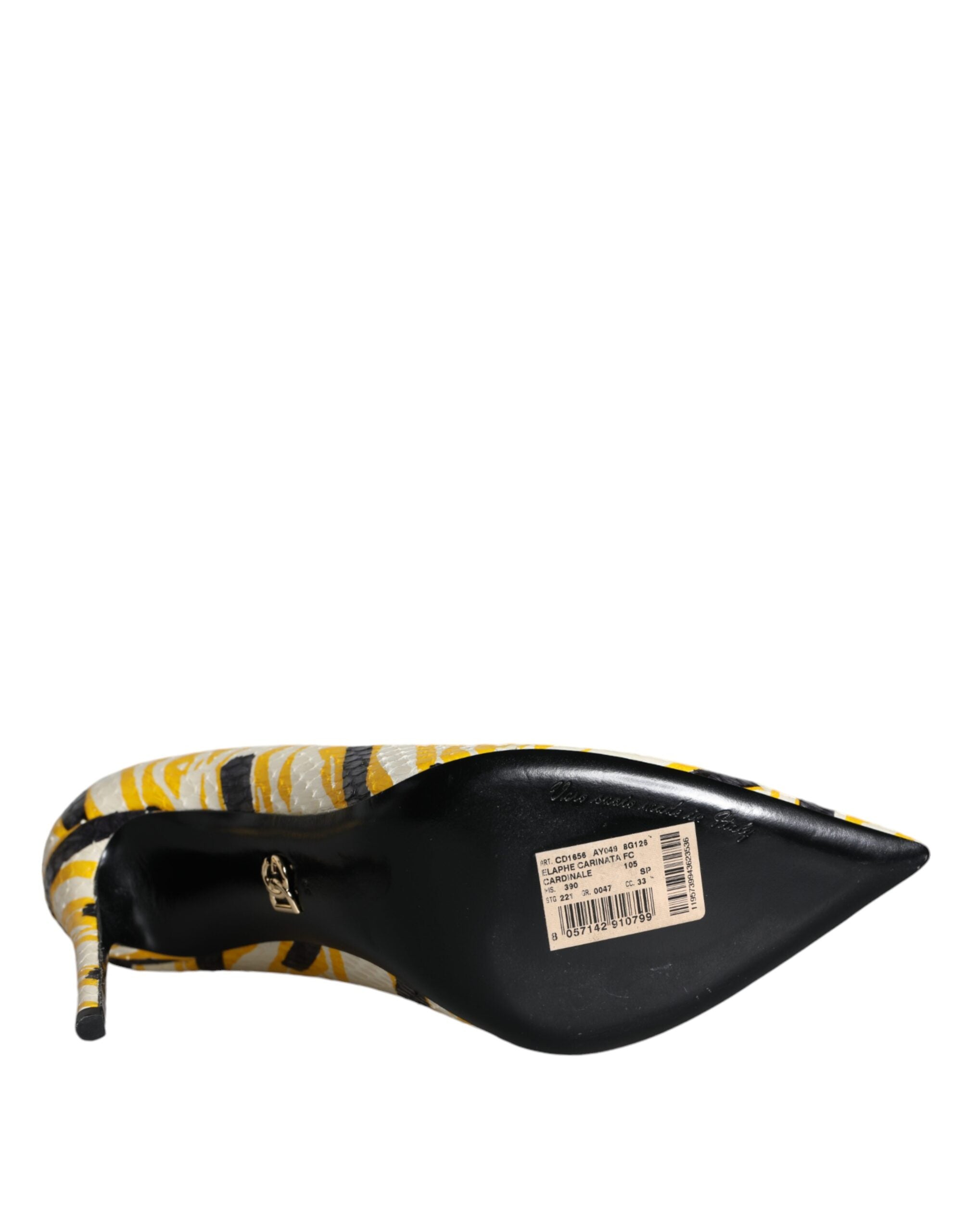 Dolce & Gabbana Multicolor Stripes Leather High Heels Pumps Shoes Glam Steals