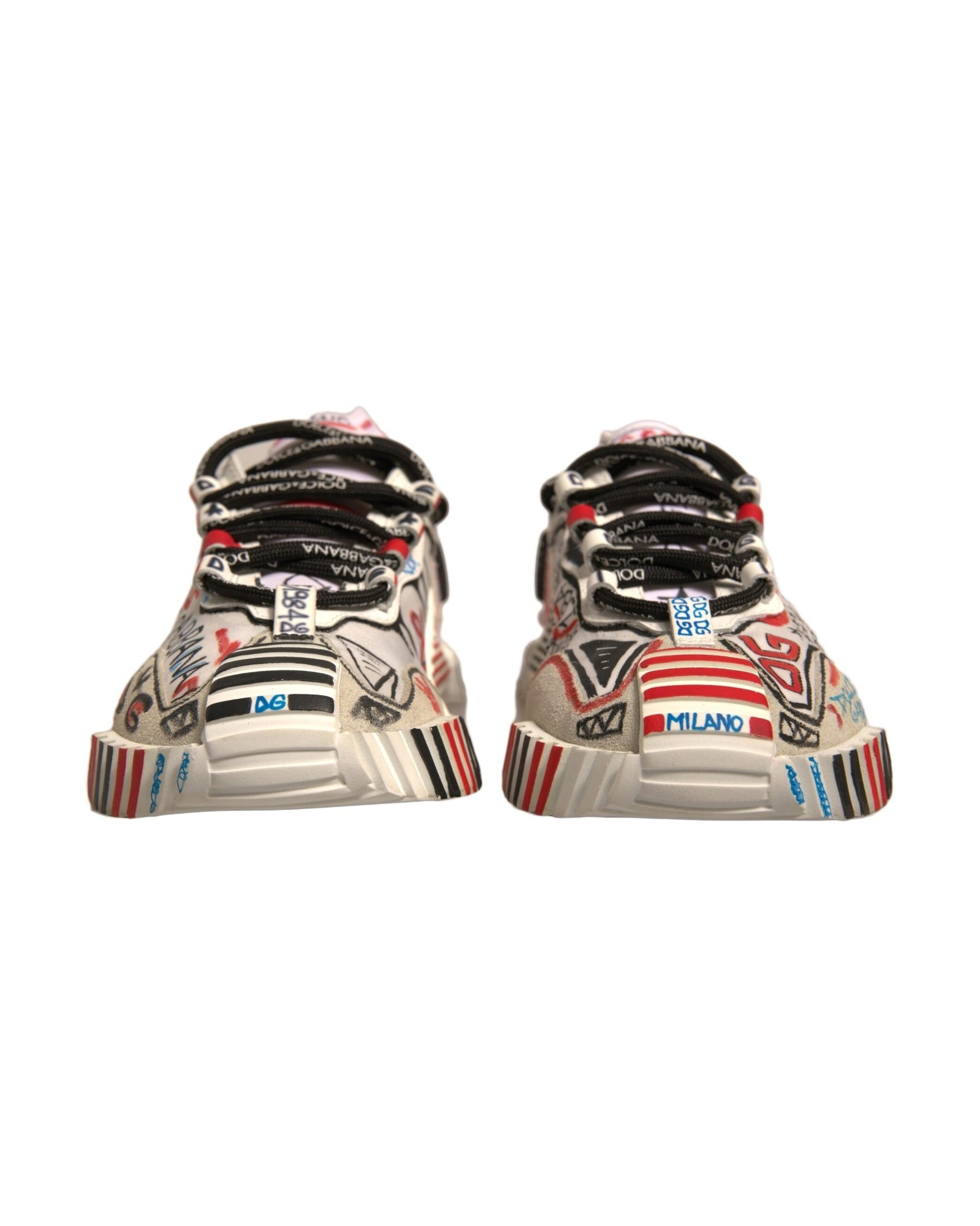 Dolce & Gabbana Multicolor Suede Fabric Ns1 Sneakers Shoes Glam Steals