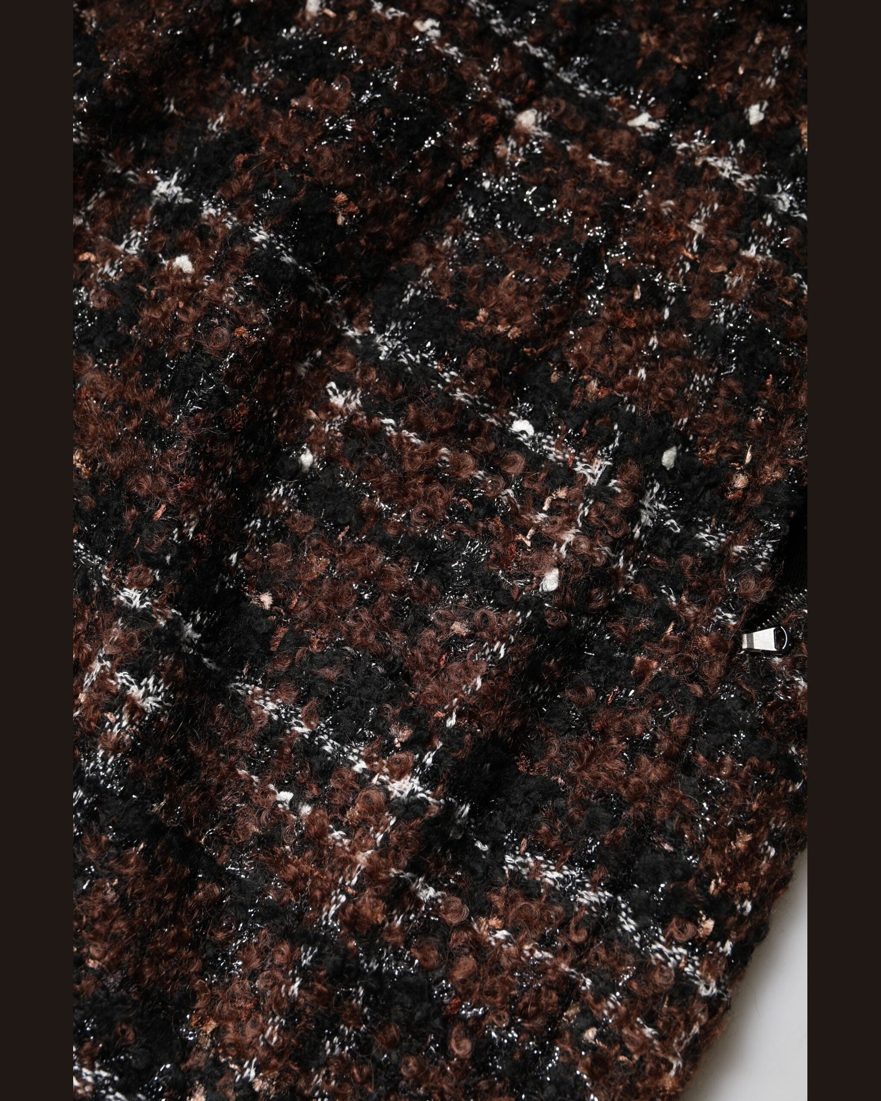 Dolce & Gabbana Multicolor Tweed High Waist Tartan Pencil Cut Skirt Skirts
