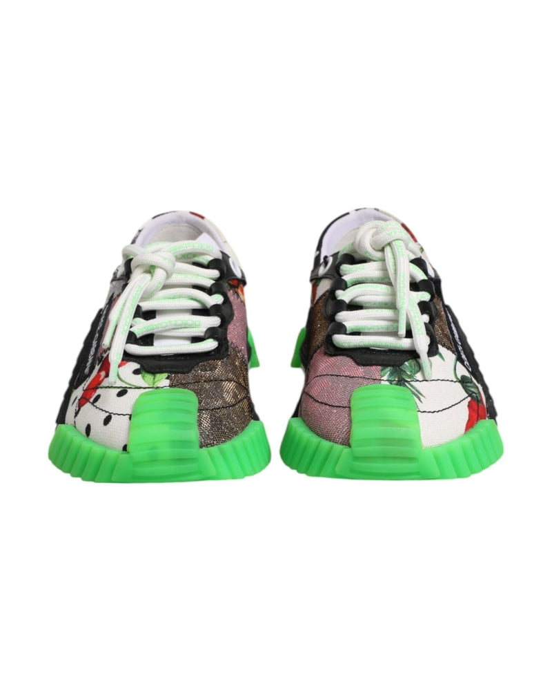 Dolce & Gabbana Multicor Dg Logo Leopard Cherry Sneaker Shoes Glam Steals