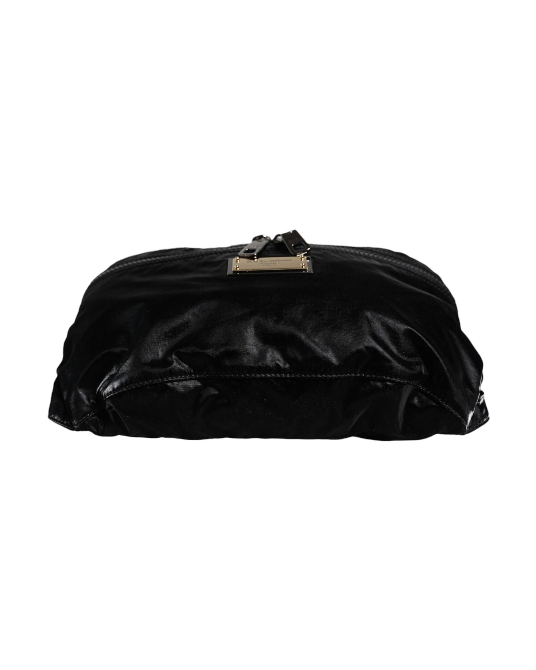 Dolce & Gabbana Nylon Fabric Belt Waist Fanny Pack Black Bag Glam Steals