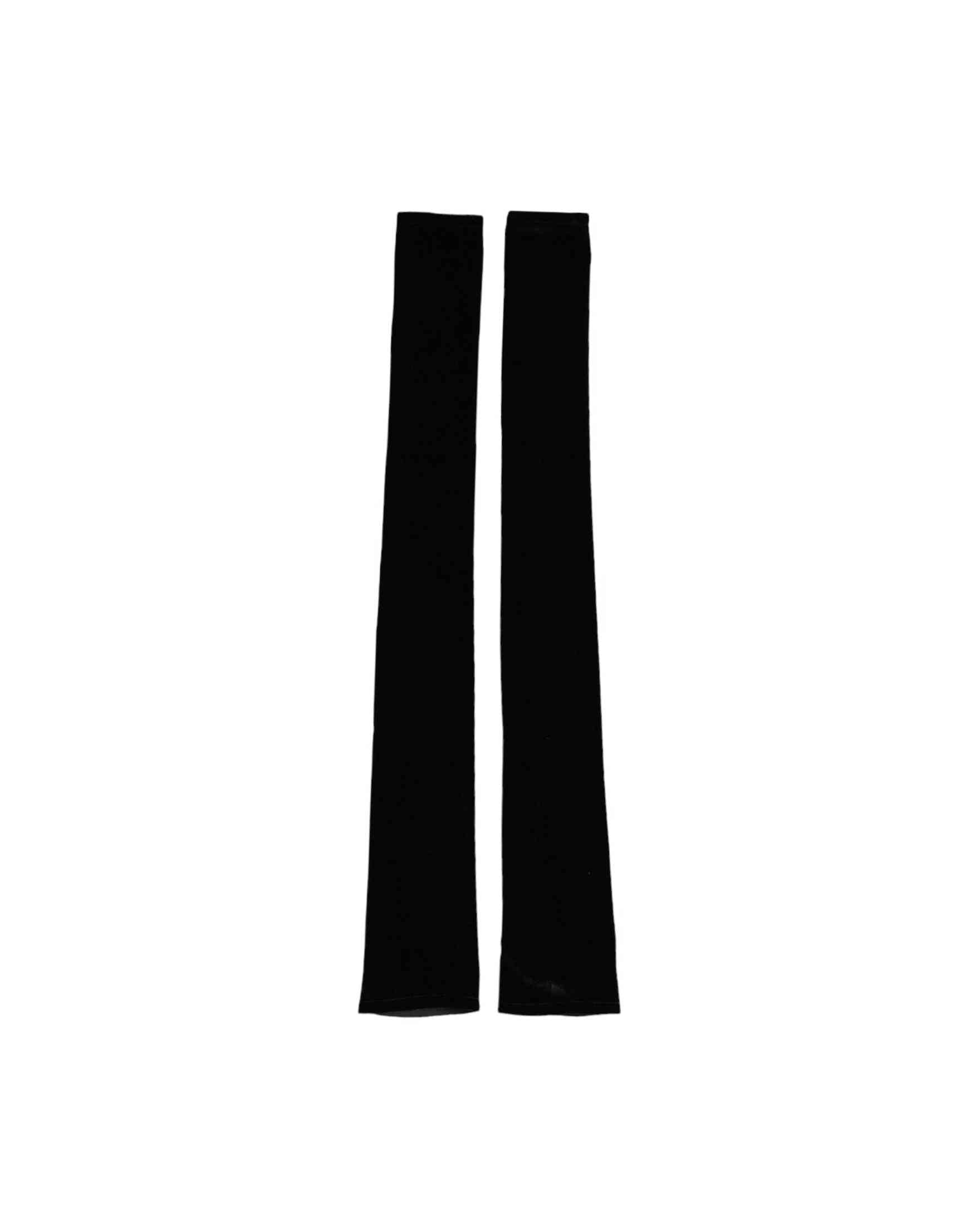 Dolce & Gabbana Nylon Finger Less Elbow Long Black Gloves Glam Steals