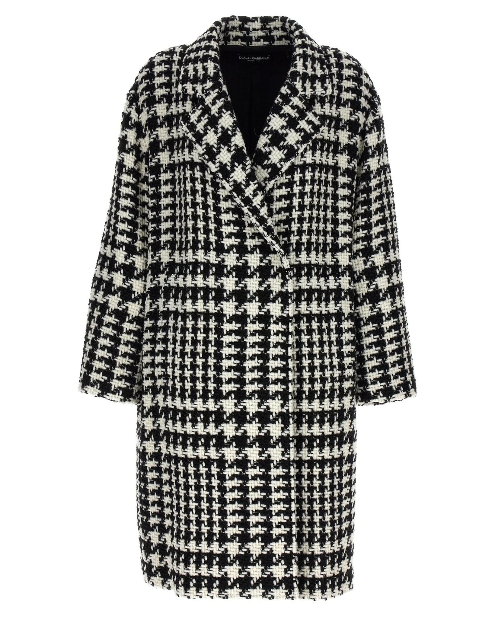 Dolce & Gabbana Pied De Poule Coat Glam Steals
