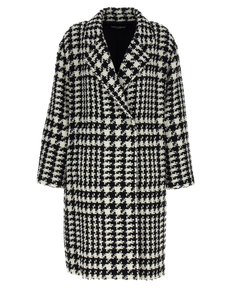 Dolce & Gabbana Pied De Poule Coat Glam Steals