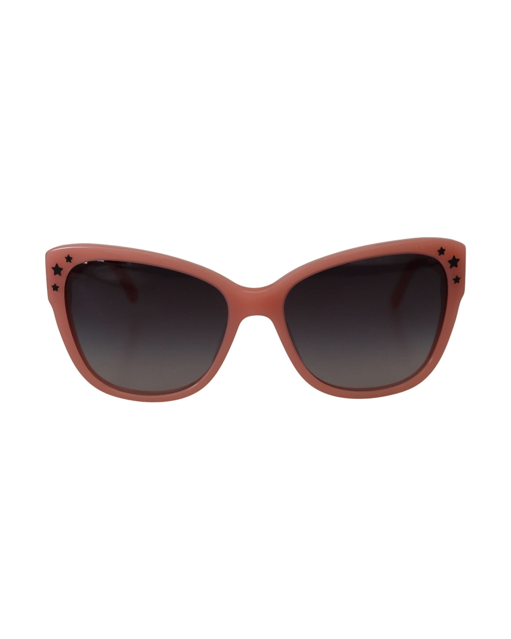 Dolce & Gabbana Pink Acetate Frame Stars Embellishment Sunglasses Sunglasses